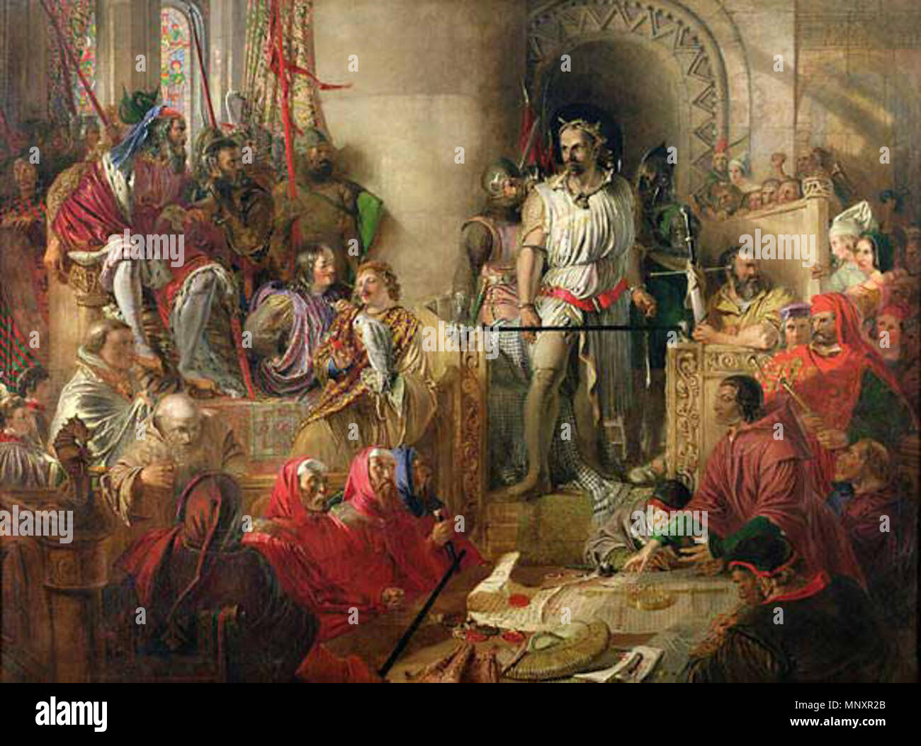 . Englisch: Testversion von William Wallace in Westminster. Vor 1870. 1182 Der Versuch von William Wallace in Westminster Stockfoto