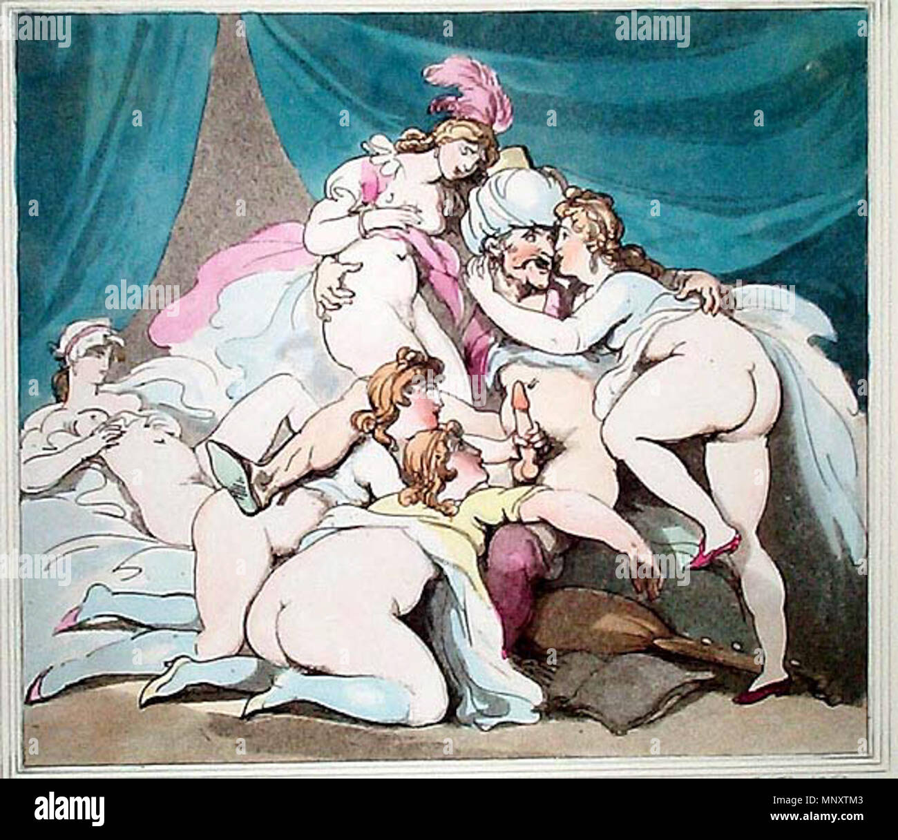 . Harem Szene von Thomas Rowlandson 1189 Thomas Rowlandson (35) Stockfoto