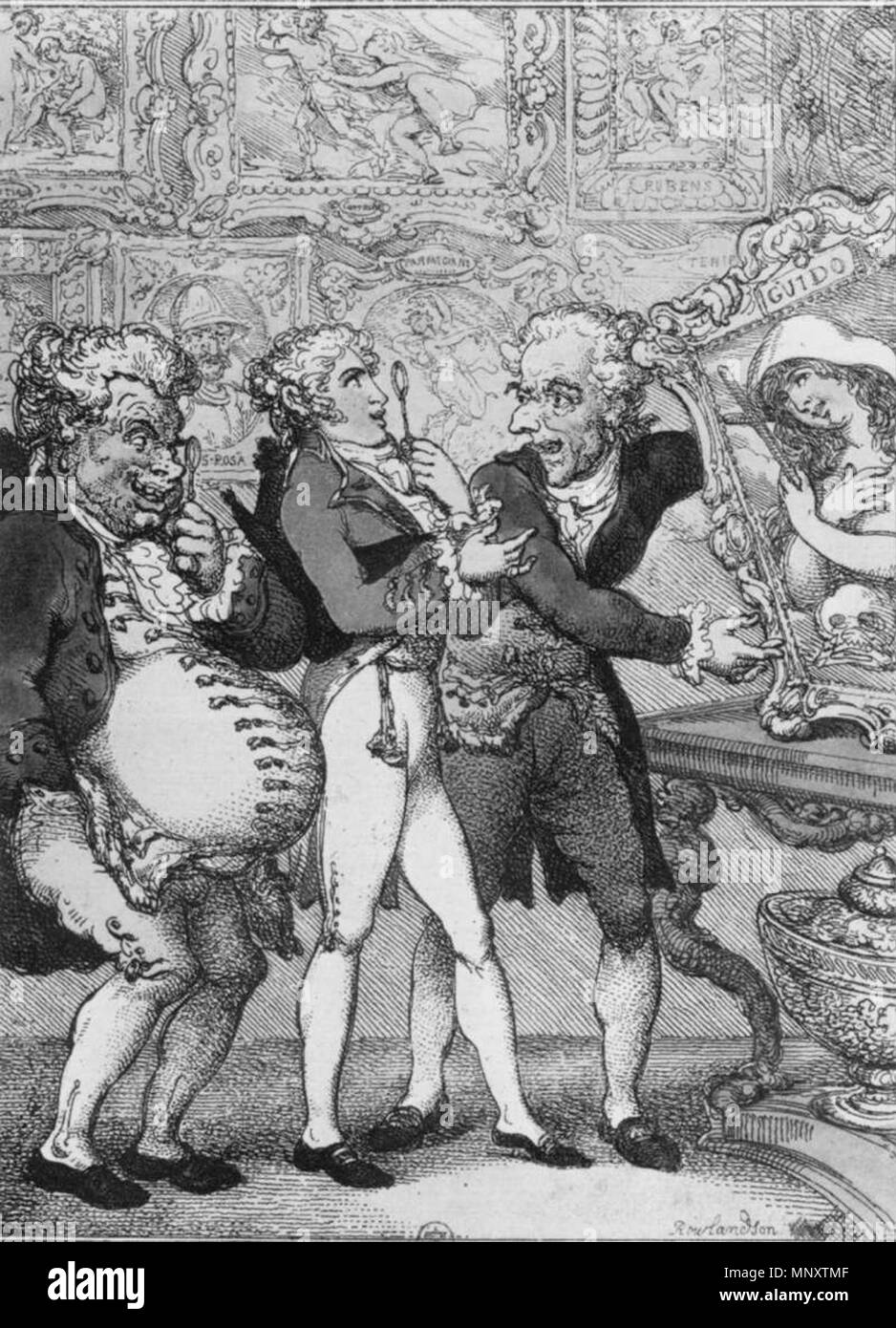 Italienische Bild Händler 1812. 1189 Thomas Rowlandson - Italienische Bild Händler - WGA 20168 Stockfoto