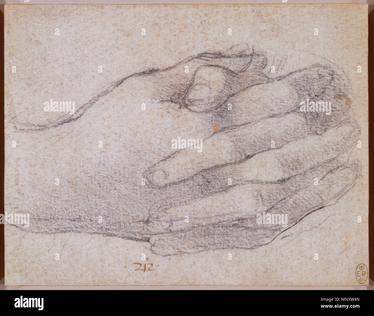 Die Hände des Hl. Johannes im Letzten Abendmahl 1148 Studio Pro le Mani di San Giovanni nell'ultima Cena Stockfoto