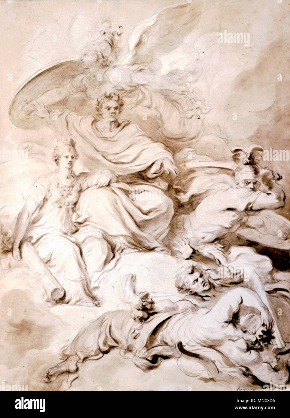 Die Genius von Franklin circa 1778. 1197 An die Genius von Franklin von Fragonard c 1778 Stockfoto