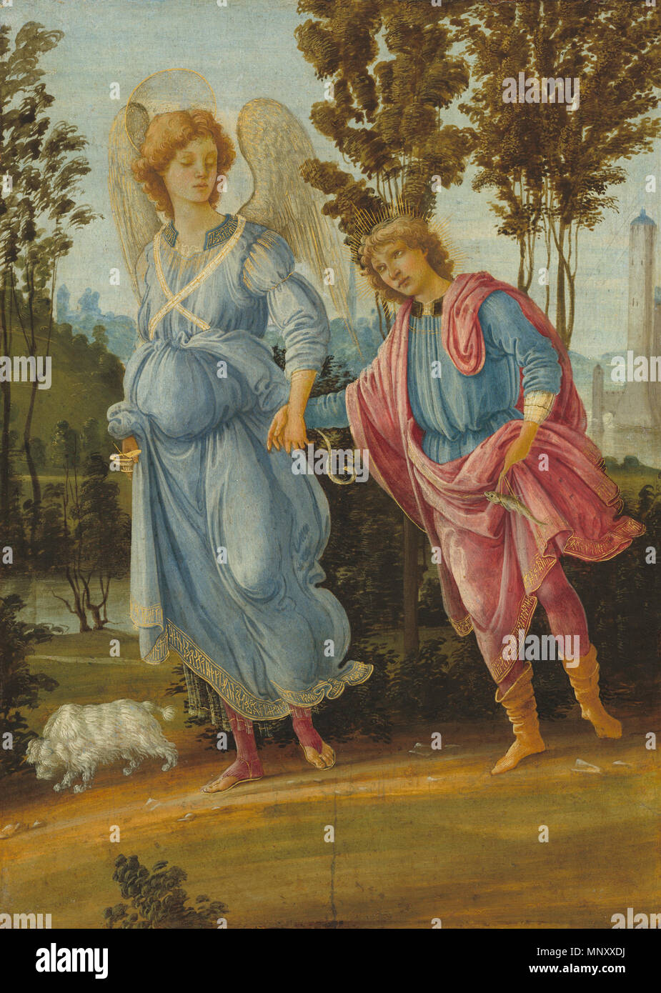 Tobias und der Engel. Englisch: Nationalgalerie Scannen. zwischen ca. 1472 und ca. 1482. 1197 Tobias und der Engel - Filippino Lippi Stockfoto