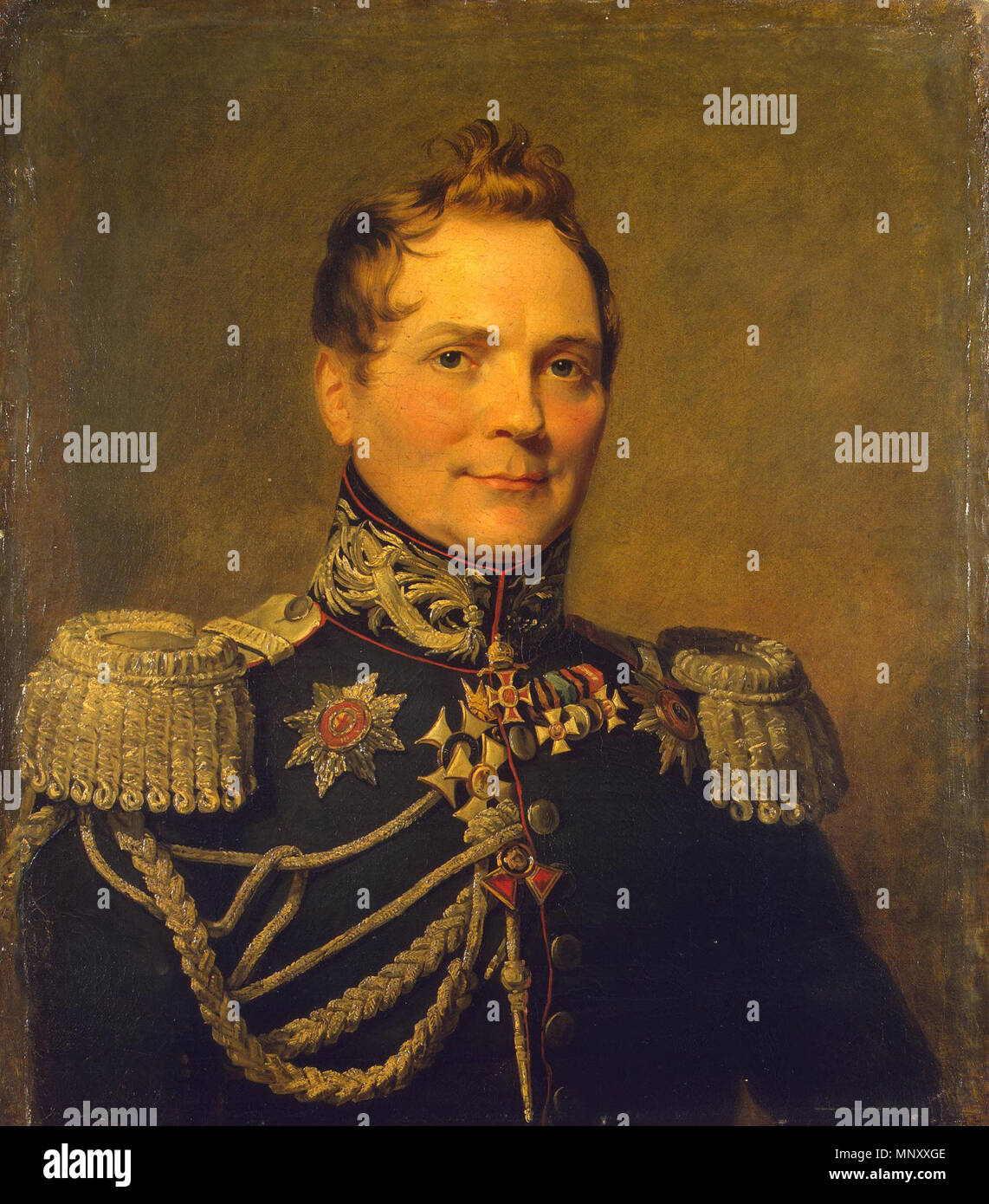 Porträt von Karl Wilhelm von Tribut. Porträt von Karl Wilhelm von Toll (1777-1842), Kaiserlicher russischer General. zwischen 1819 und 1823. 1198 Karl Wilhelm von Maut Stockfoto