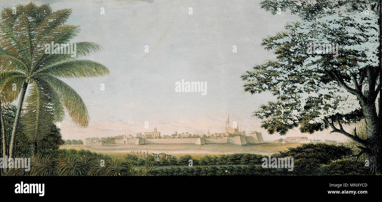 1203 Tranquebar 1790 - Peter Anker (1744 - 1832) - Kulturhistorisk Museum, UiO-UEM 4452 (7/8) Stockfoto