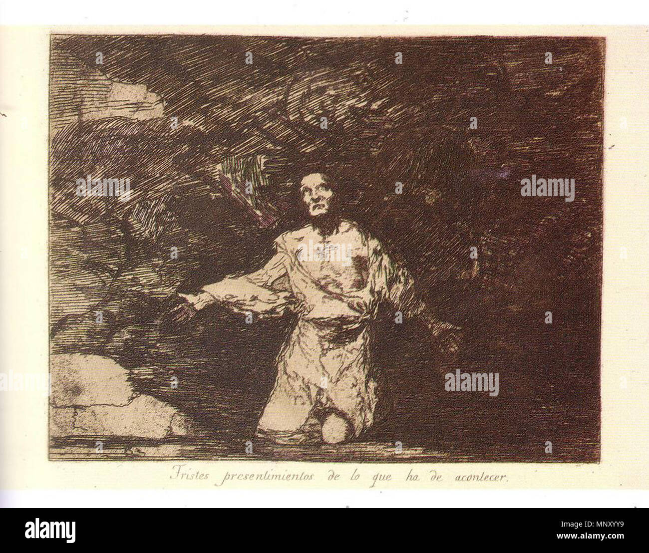 . Español: Litografias. 28. Juli 2011. Francisco Goya (1746 - 1828) Alternative Namen Francisco Goya Lucientes, Francisco de Goya y Lucientes, Francisco José de Goya Lucientes Beschreibung spanischer Maler, Grafiker, Lithograph, Kupferstecher und Radierer Datum der Geburt / Tod 30 März 1746 16. April 1828 Ort der Geburt / Todes Fuendetodos Bordeaux Standort Madrid, Zaragoza, Bordeaux Authority control: Q 5432 VIAF: 54343141 ISNI: 0000 0001 2280 1608 ULAN: 500118936 79003363 LCCN: n NLA: 36545788 WorldCat 1205 Tristes presentimientos de lo que ha de acontecer Stockfoto