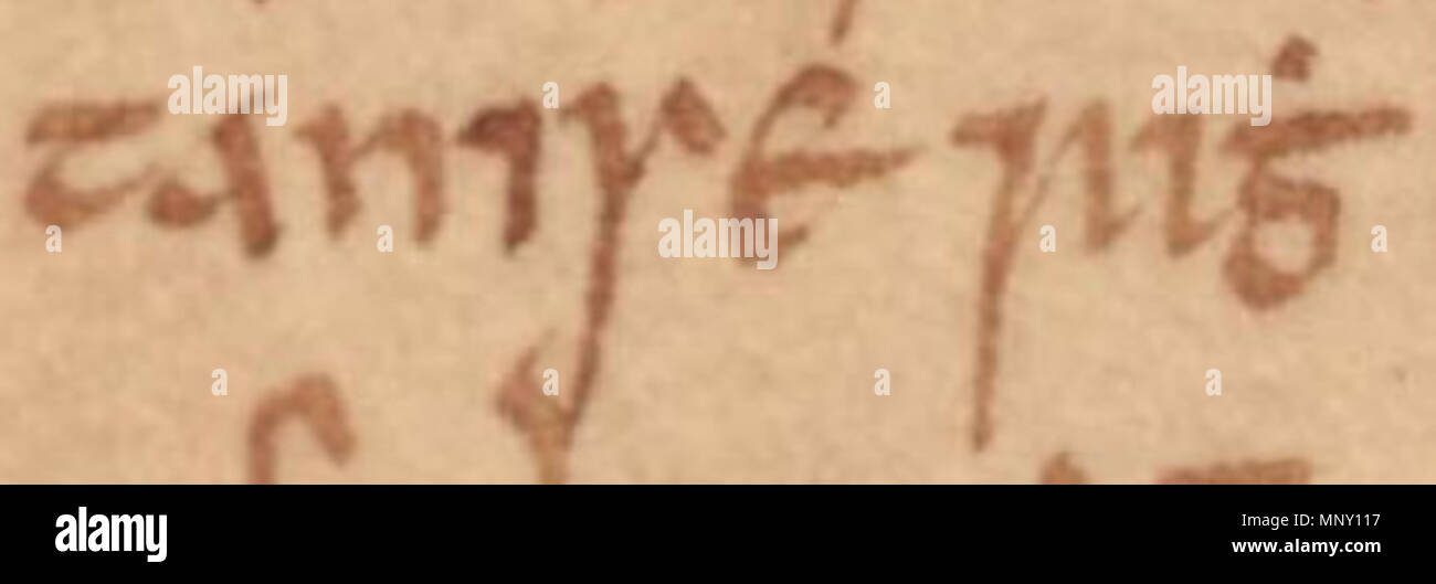 1210 Tánaise ríg (Oxford Bodleian Library MS Rawlinson B489, Folio 23v) Stockfoto