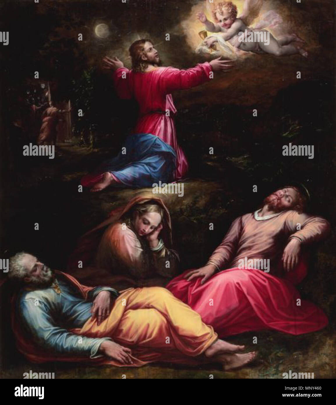 Der Garten von Gethsemane, circa 1570. 1225 Vasari der Garten Gethsemane Stockfoto