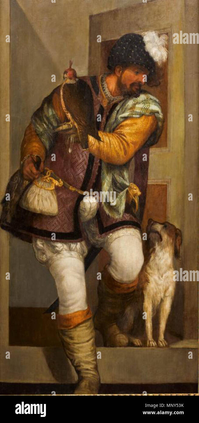 . English: Paolo Veronese, der Falkner, Öl auf Leinwand. 1560. Paolo Veronese (1528-1588) Alternative Namen Geburt Name: Paolo Caliari Artist Name: Paolo Cagliari/Paolo Caliari Beschreibung italienischer Maler Geburtsdatum / Tod 1528 19. April 1588 Ort der Geburt / Todes Verona Venedig Arbeitsort Venedig, Rom, Padua Authority control: Q9440 VIAF: 95162605 ISNI: 0000 0001 20966716ULAN: 500021218 79040166 LCCN: n NLA: 36514554 WorldCat 1230 Veronese Fauconnier Bemberg Stockfoto