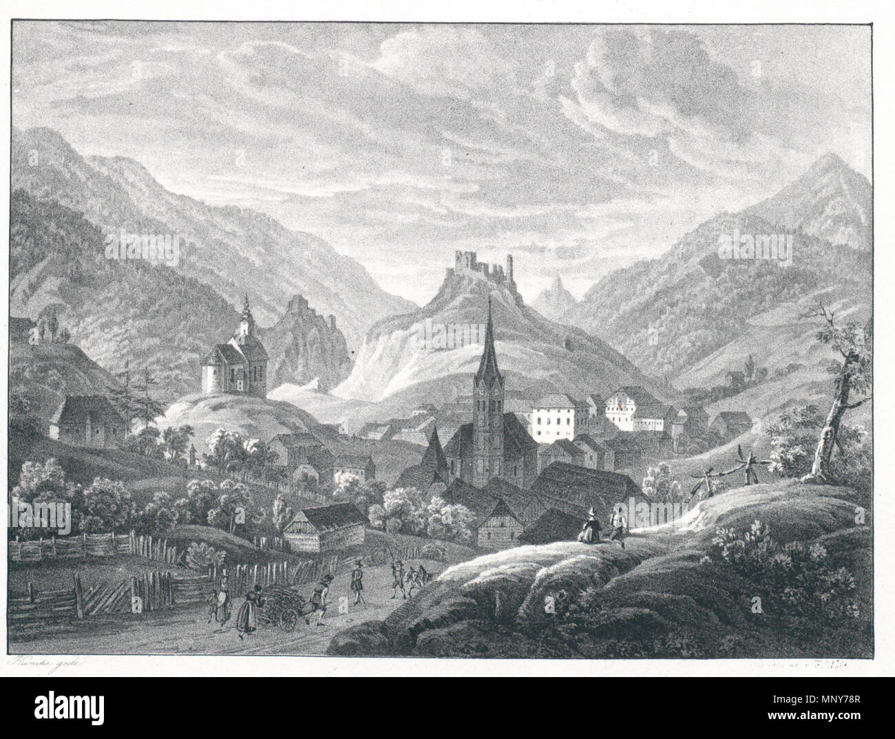 . Vitanje Schloss. 1830. Adolph Kunike (1777 - 1838) Alternative Namen Adolf Adorján Kunike Beschreibung österreichische Lithograph, Illustrator und Verleger Geburtsdatum / Tod 25. Februar 1777 17. April 1838 Ort der Geburt / Todes Greifswald Wien Arbeit standort Österreich Authority control: Q 108002 VIAF: 35377842 ISNI: 0000 0000 5541 3073 82112816 LCCN: n GND: 123980976 WorldCat und Franz Wolf 1242 Vitanje Schloss 1830 Stockfoto