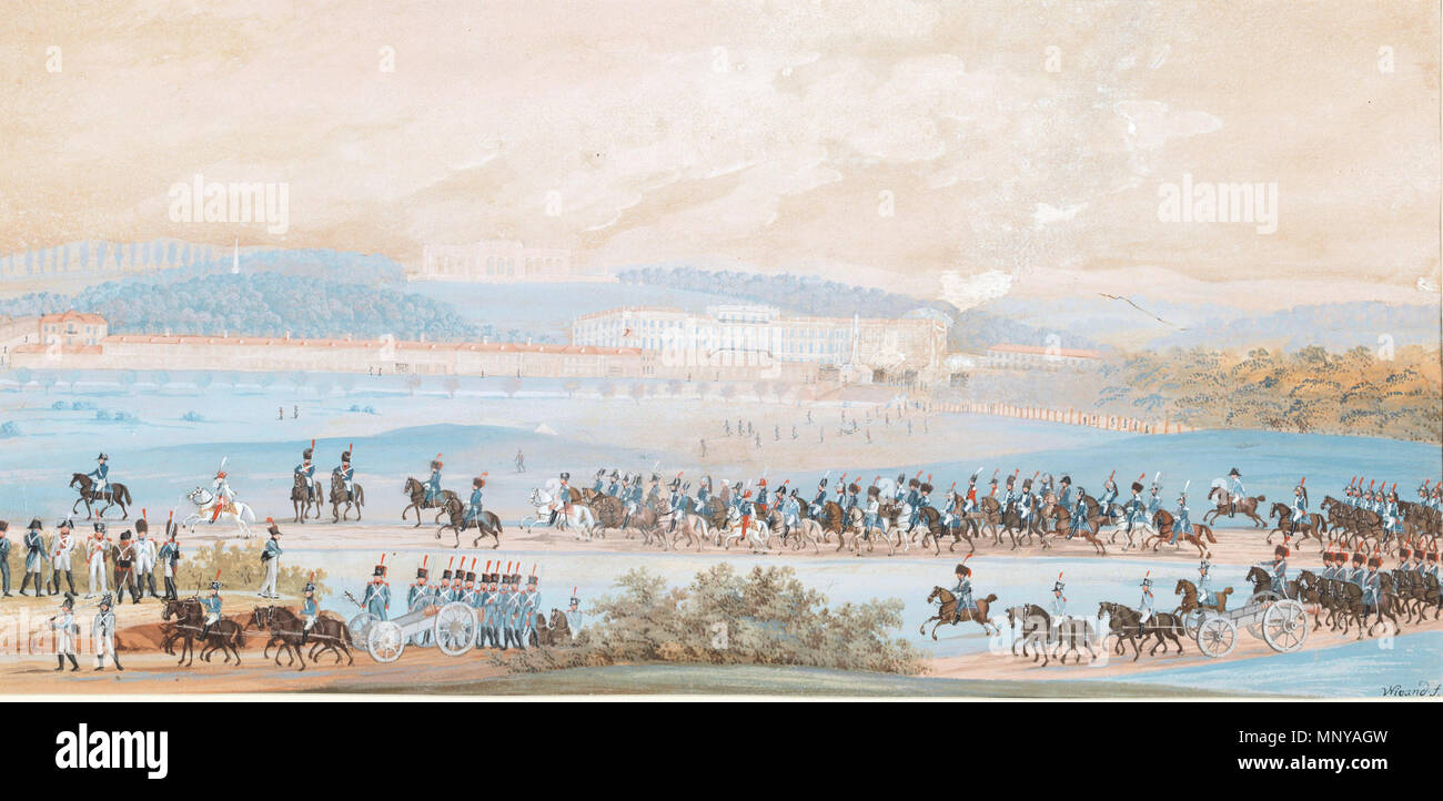 1258 Wigand-Entry von Napoleon in Schönbrunn Stockfoto