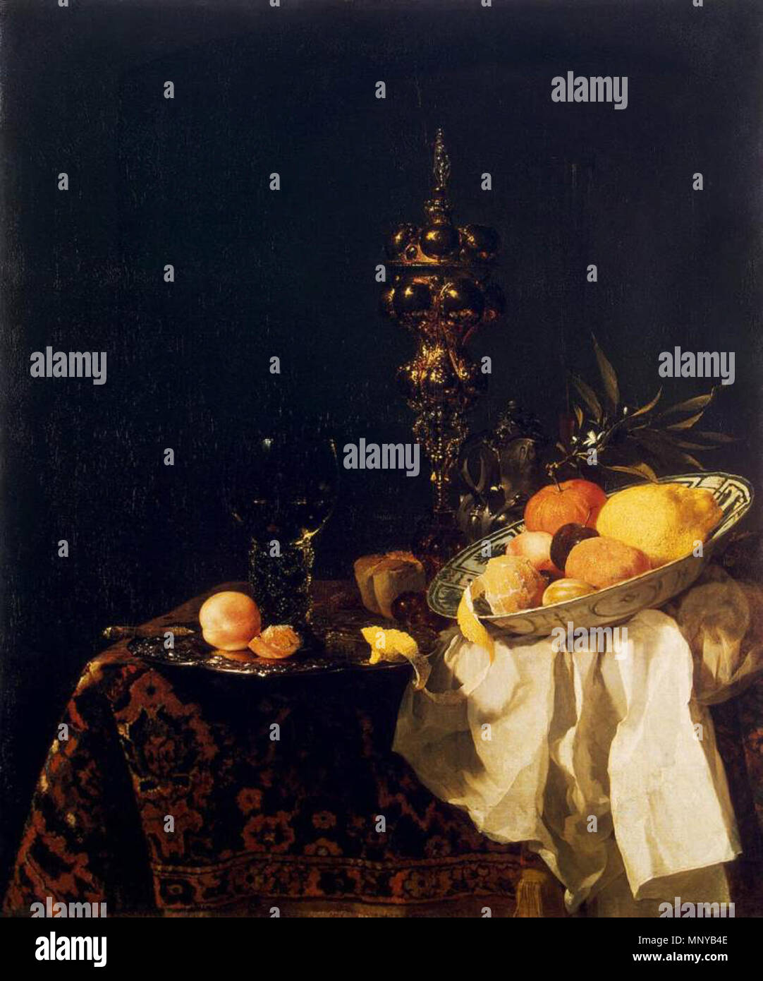 Noch immer leben zwischen 1653 und 1654. 1260 Willem Kalf - Still-Life-WGA 120 x 90 Stockfoto