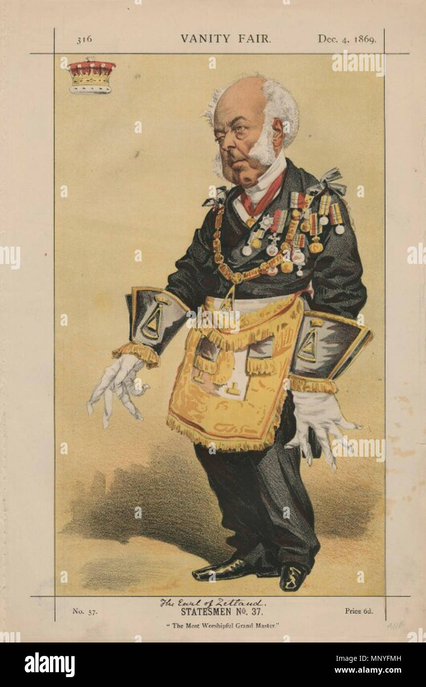 . Karikatur von Thomas Dundas, 2. Earl of Zetland. Bildunterschrift lesen ' Die worshipful Grand Master'. Vom 4. Dezember 1869. James Tissot (1836-1902) Alternative Namen 'Coïdé 'Legal Name: James Jacques Joseph Tissot Beschreibung Französische Maler und Karikaturist Geburtsdatum / Tod 15. Oktober 1836 8. August 1902 Ort der Geburt / Todes Nantes Buillon, Département Doubs Arbeitsort Paris Londres, Palästina, Buillon (Doubs) Kontrolle: Q 381248 VIAF: 51697889 ISNI: 0000 0000 81297432 ULAN: 500010633 82073912 LCCN: n NLA: 36512826 WorldCat 1282 Thomas Dundas, 2. Earl of Zetland Stockfoto