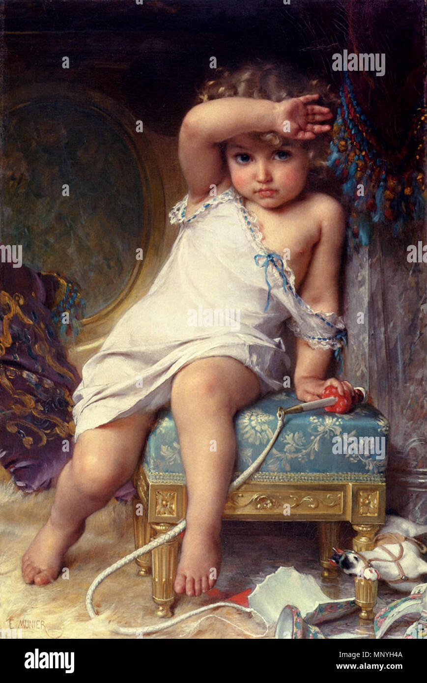 1290 Émile Munier, 1883 - Das zerbrochene Vase Stockfoto