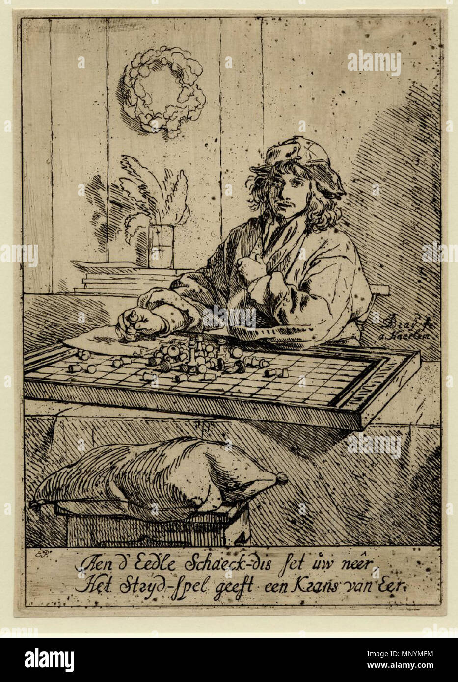 1306 Ян де Брай. Офорт Stockfoto