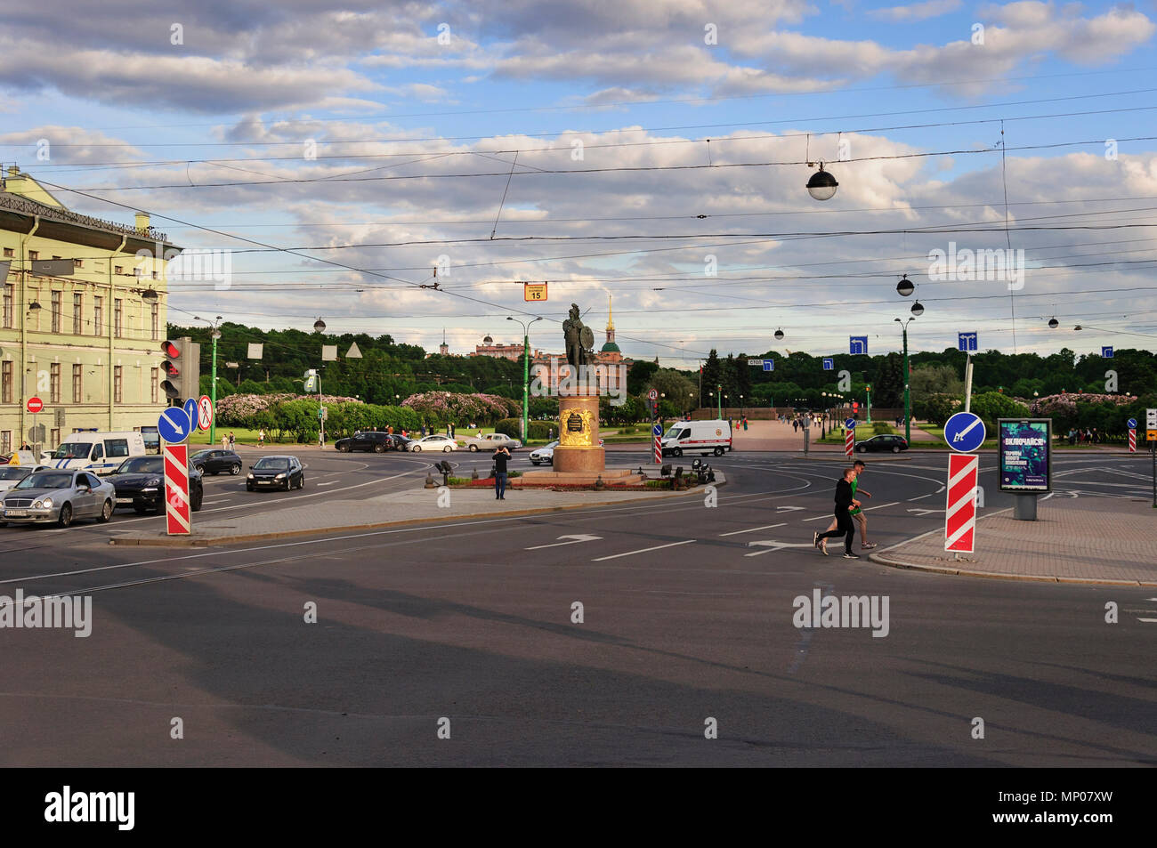 Denkmal für Alexander Suworow in St. Petersburg, Russland Stockfoto