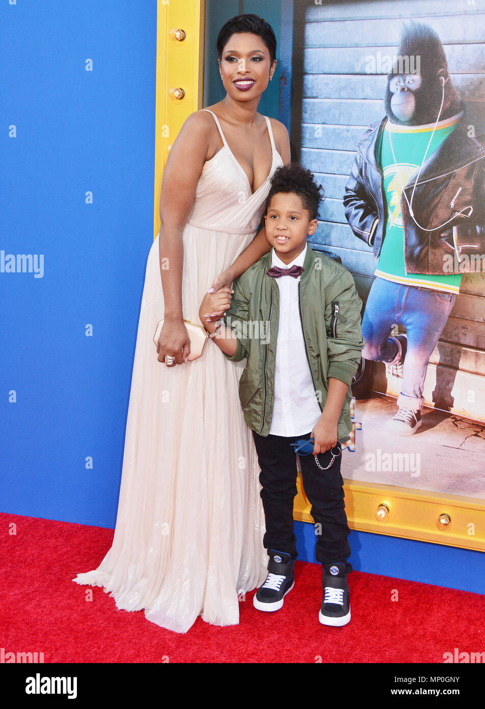 Jennifer Hudson Sohn David Daniel Otunga Jr 188 Bei Dem Sing Premiere Auf Der Microsoft Theater In Los Angeles 3 Dezember 2016 Jennifer Hudson Sohn David Daniel Otunga Jr 188