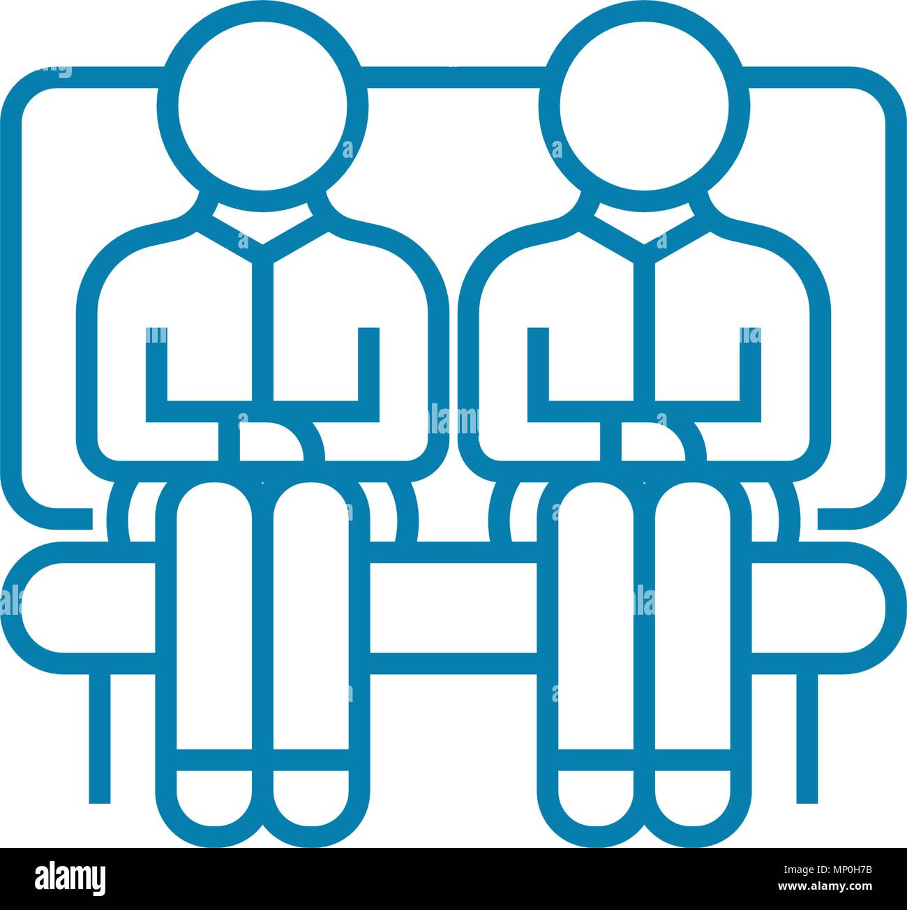 Unternehmen Besucher lineare Symbol Konzept. Unternehmen Besucher Linie vektor Zeichen, Symbol, Abbildung. Stock Vektor