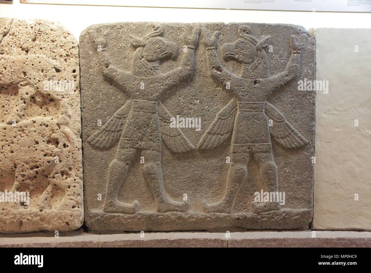 Orthostaten von Verkündern Wand im Museum für Anatolische Zivilisationen. Stockfoto