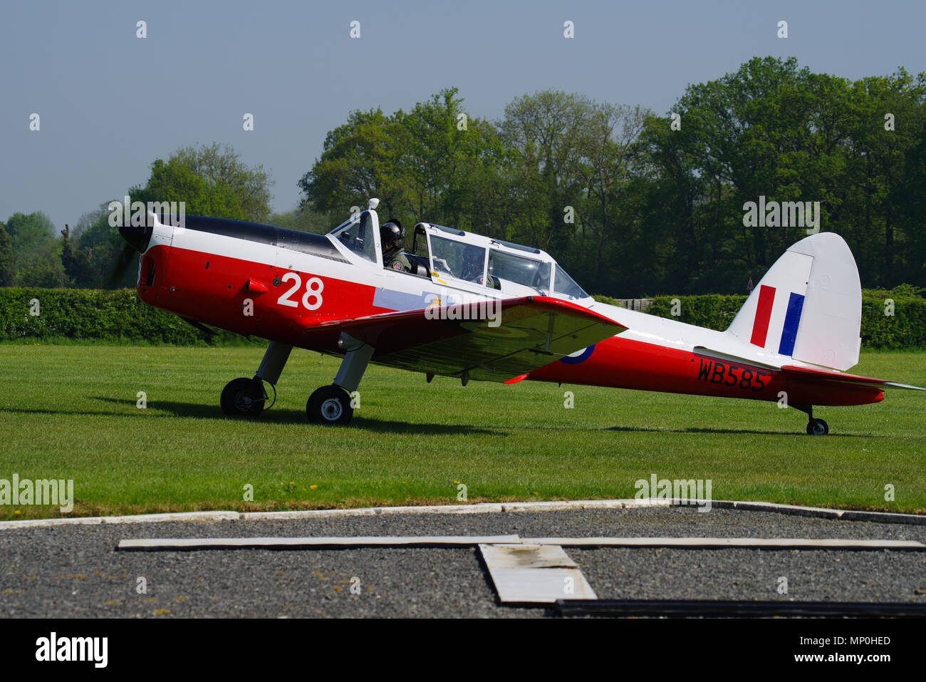 De Havilland Canada Chipmunk T.10 WB585, G-AOSY, in Old Warden, Bedfordshire, Stockfoto