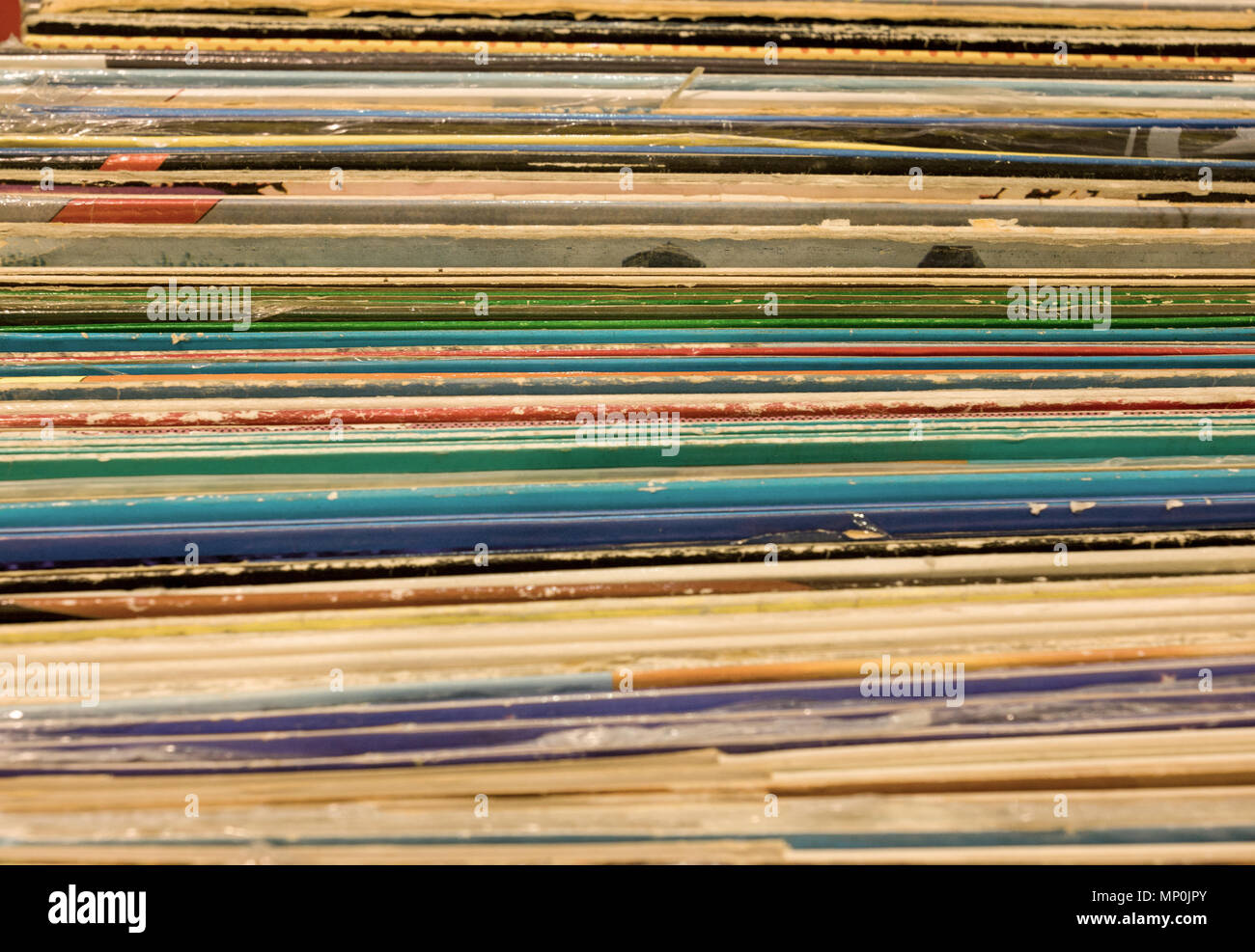 Harten Abdeckungen von Schallplatten Stockfoto