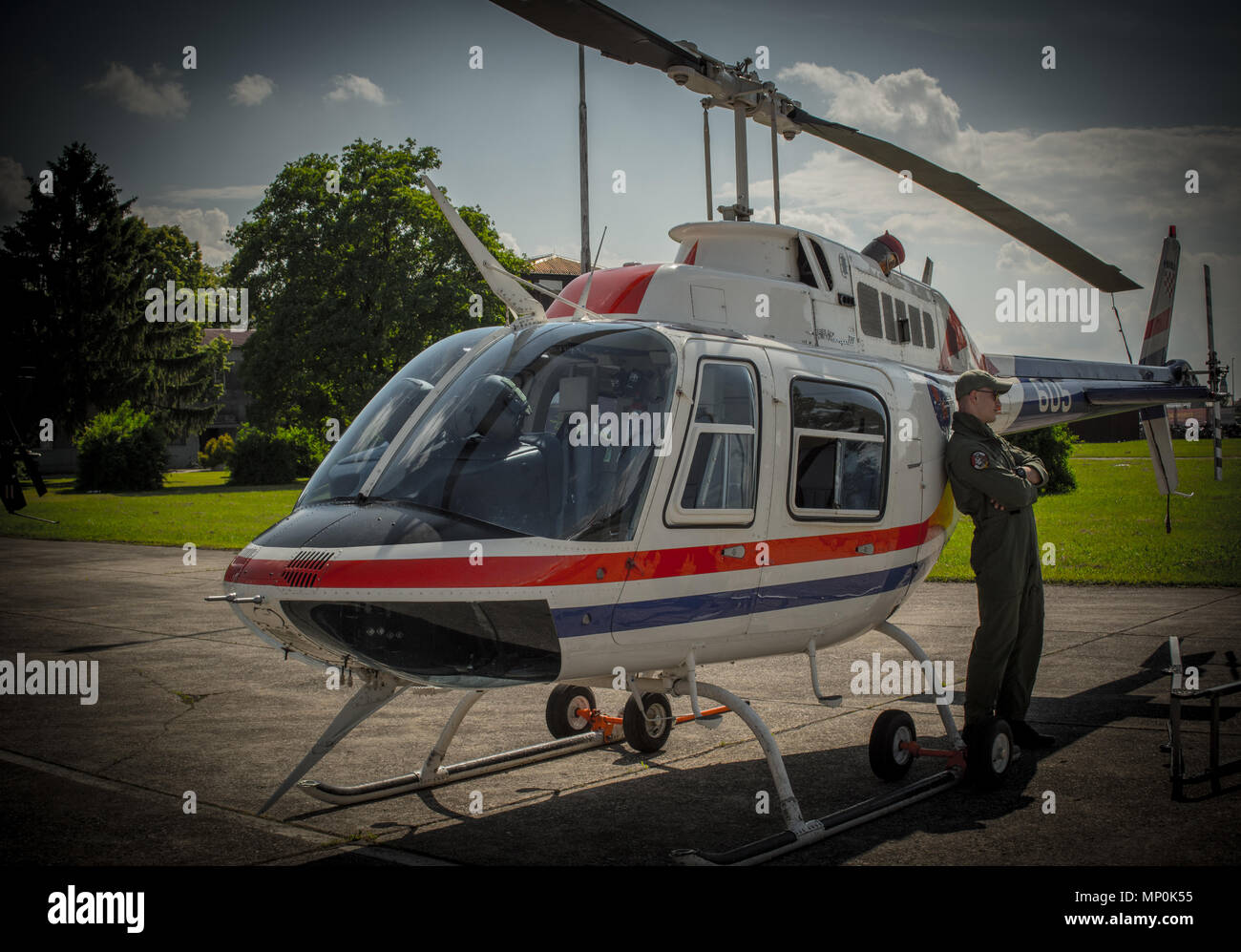 Bell-206 Hubschrauber Stockfoto
