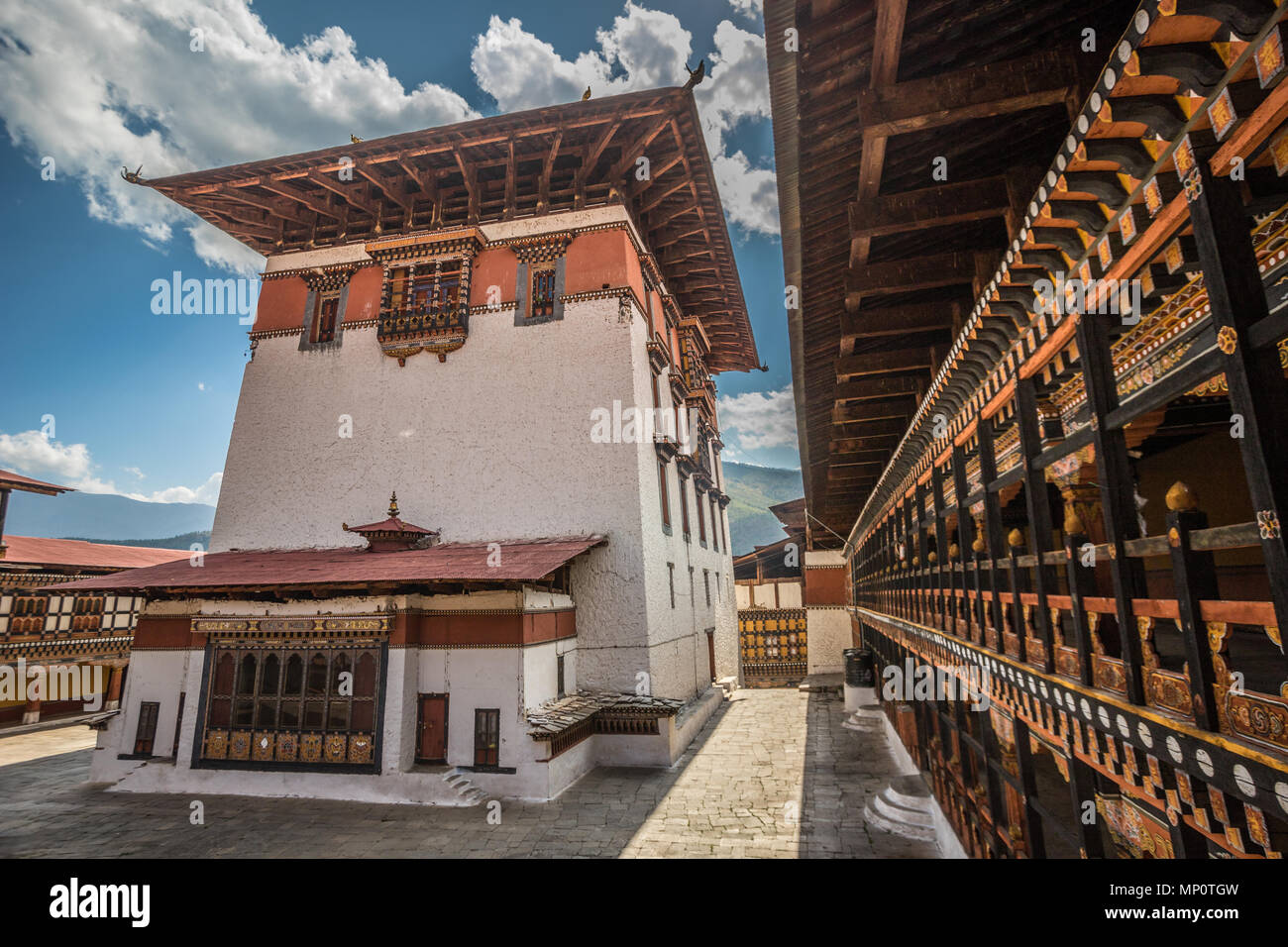 Paro Dzong in Bhutan Stockfoto