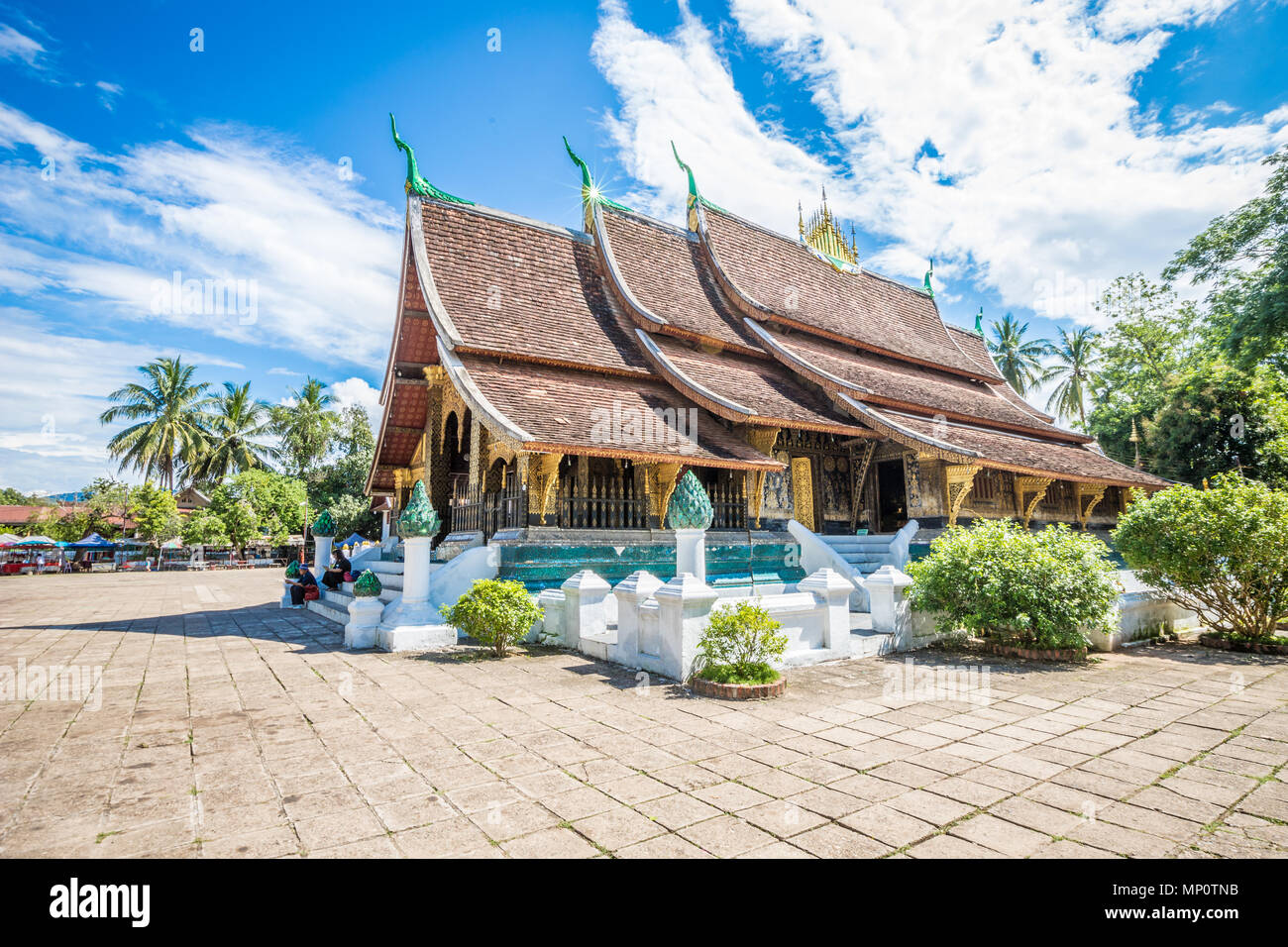 Wat Luang Prabang Xiengthong Stockfoto