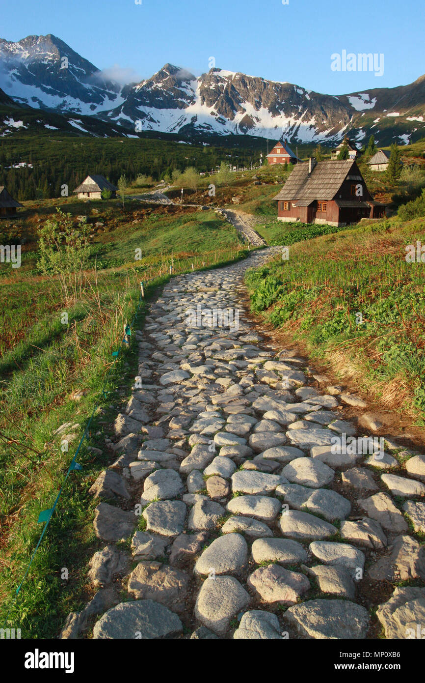 Am frühen Morgen in Gasienicowa Tal, Frühling, Tatra, Polen Stockfoto