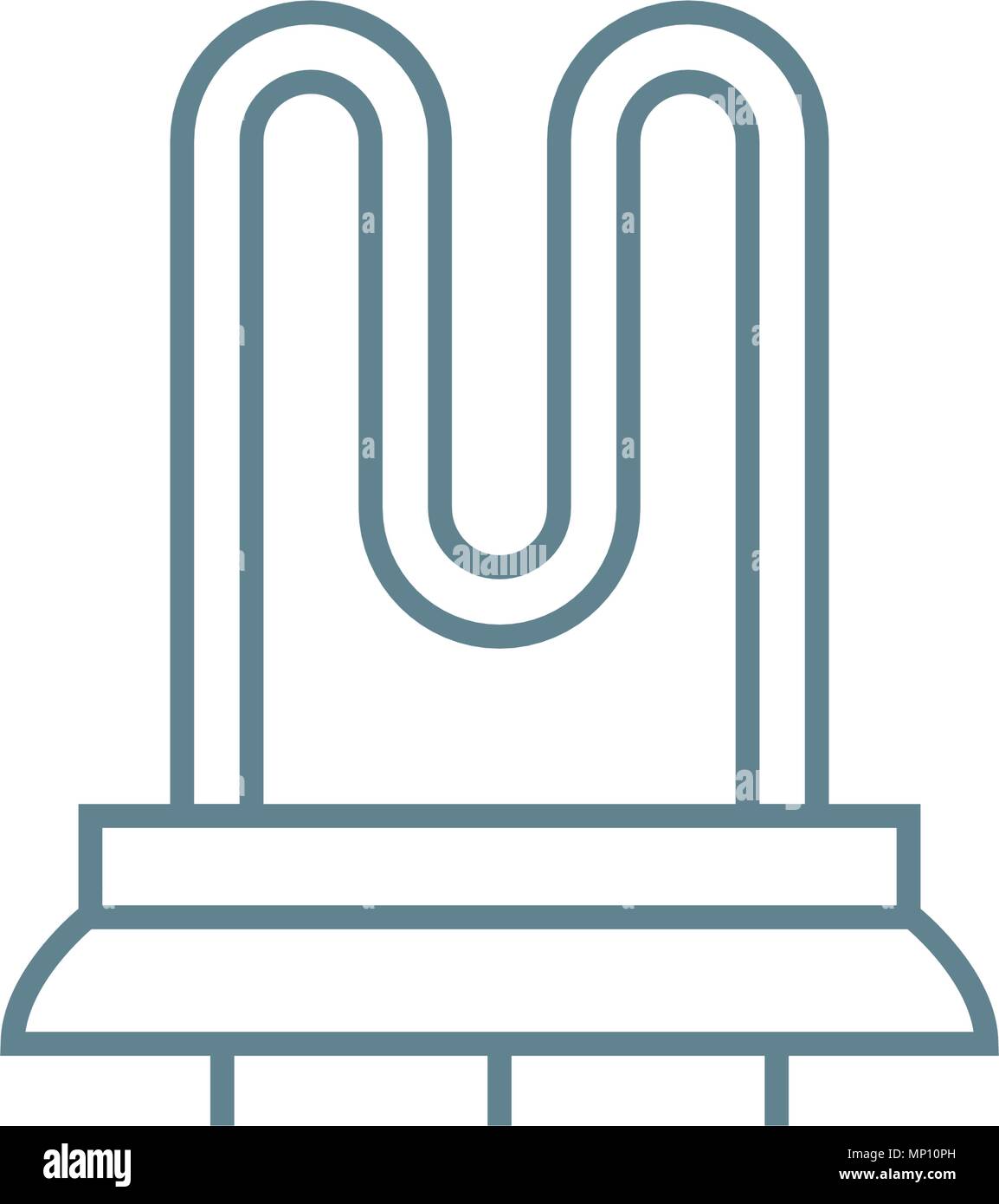 Beheizte Handtuchhalter lineare Symbol Konzept. Beheizte Handtuchhalter Linie vektor Zeichen, Symbol, Abbildung. Stock Vektor