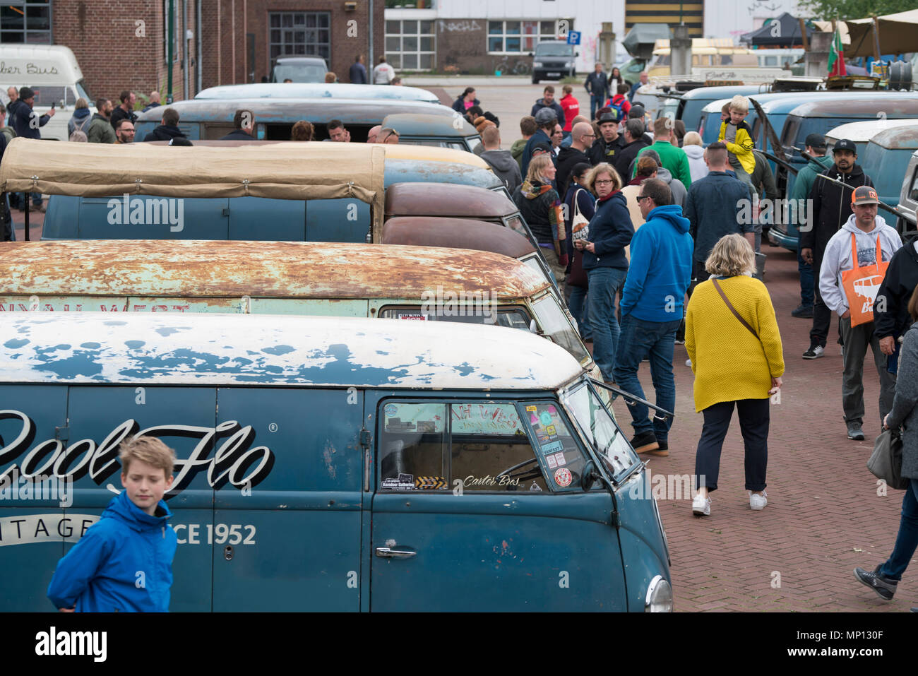 Vintage, retro Volkswagen VW Transorters Stockfoto
