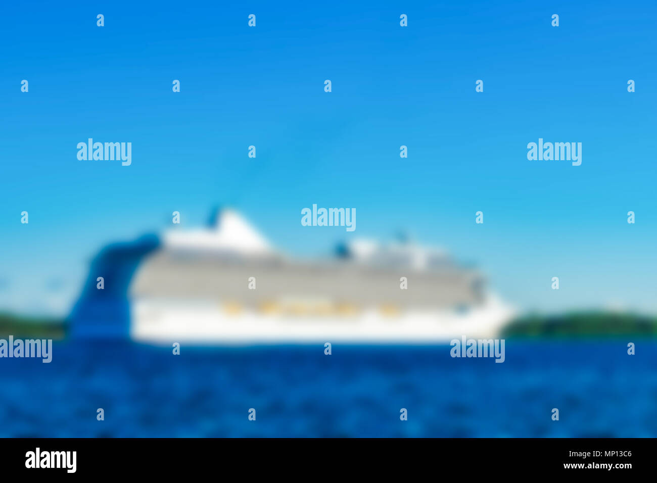 Kreuzfahrtschiff - weiche Linse bokeh Bild. Defokussiertem Hintergrund Stockfoto