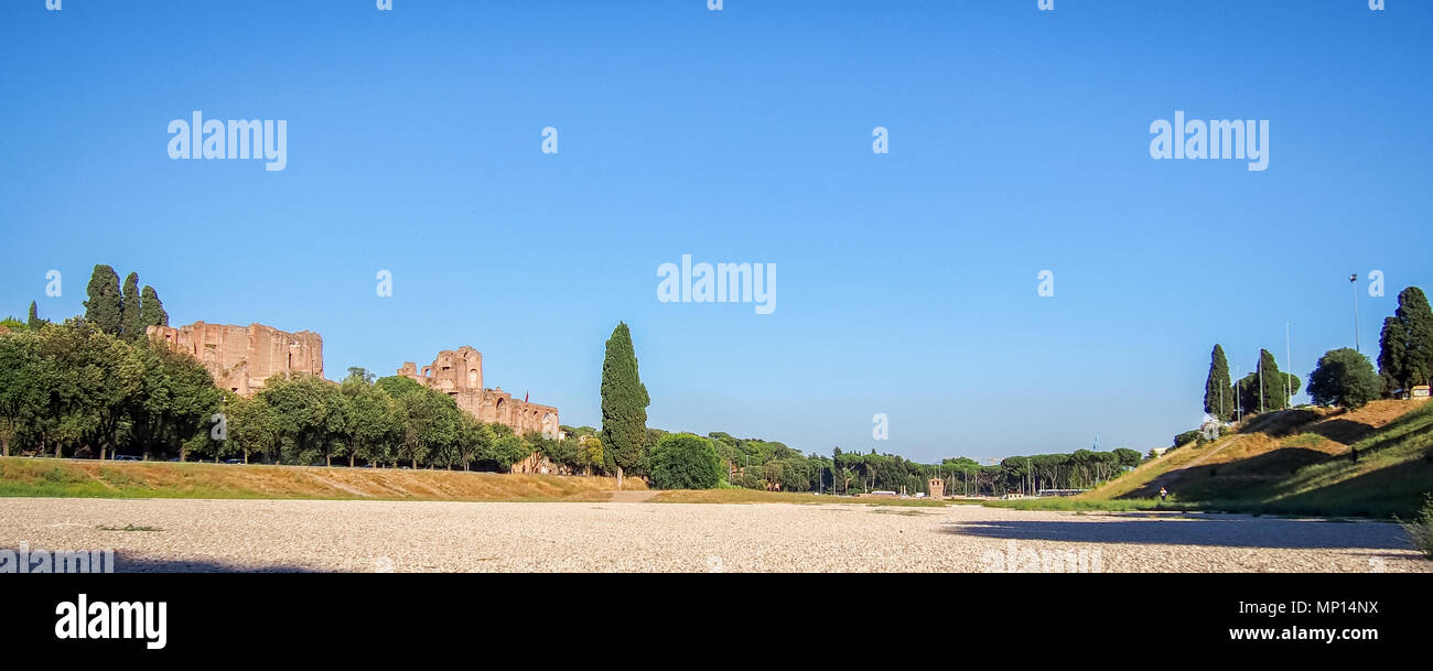 Panoramablick auf den Circus Maximus, Rom, Italien Stockfoto