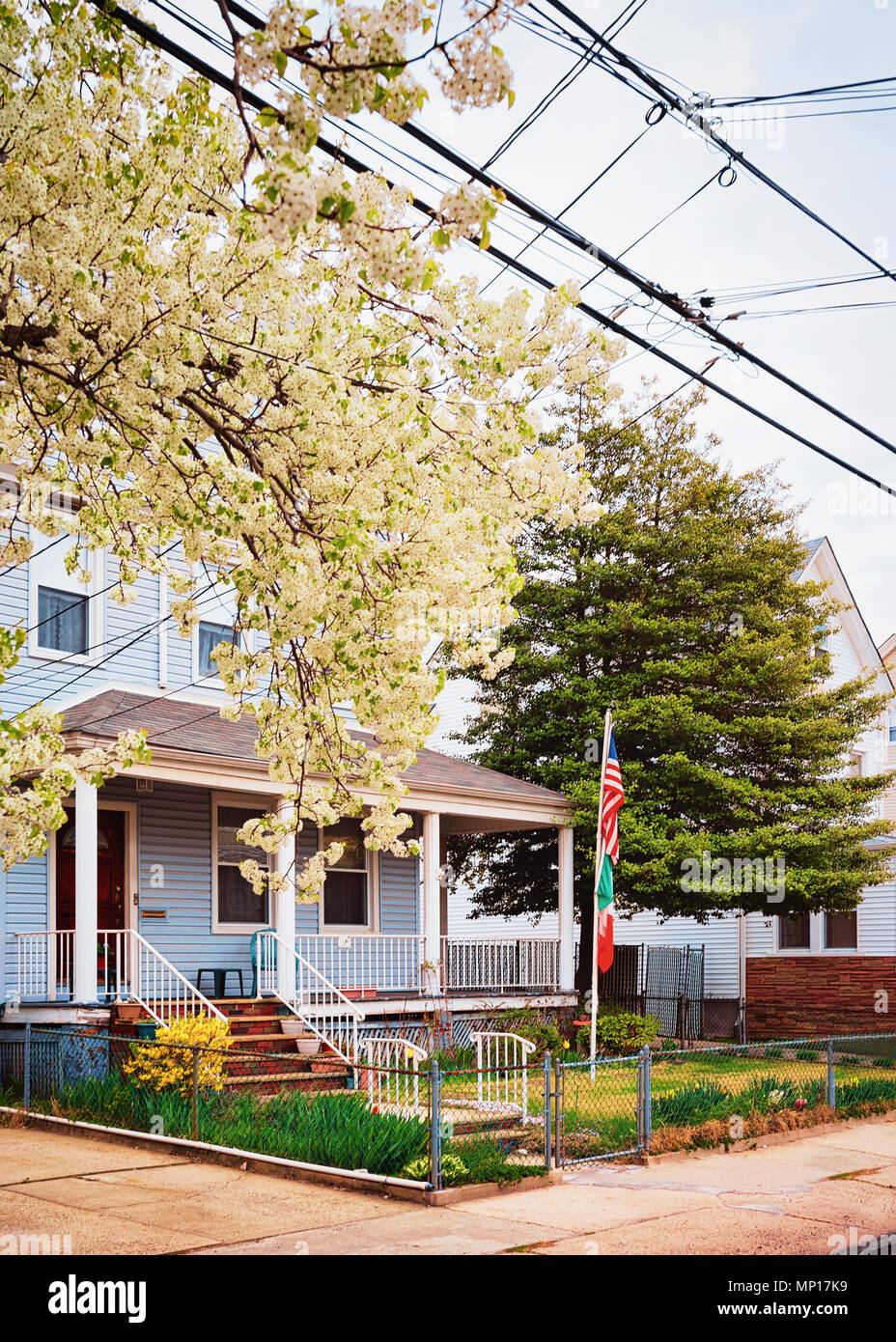 Typische amerikanische Haus in der Straße von New Jersey, USA Stockfoto