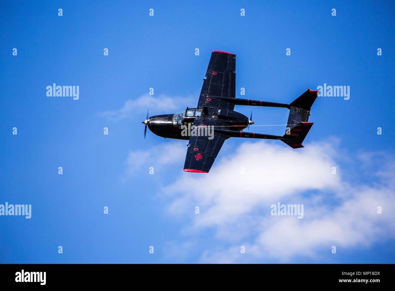Cessna O-2 Skymaster Beobachtungsflugzeug im Central Texas Airshow Stockfoto