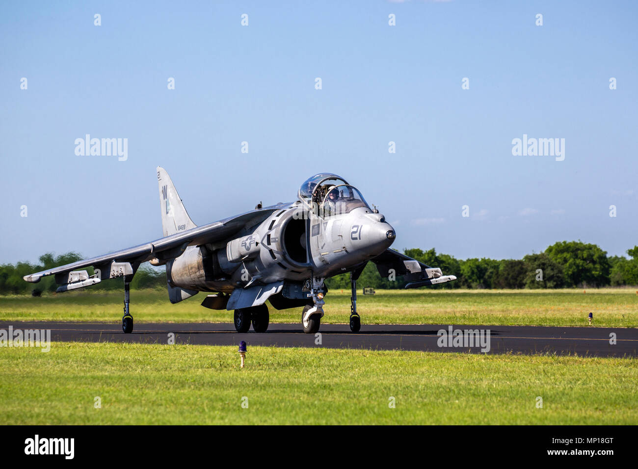USMC Harrier Jump Jet in Central Texas Airshow Stockfoto