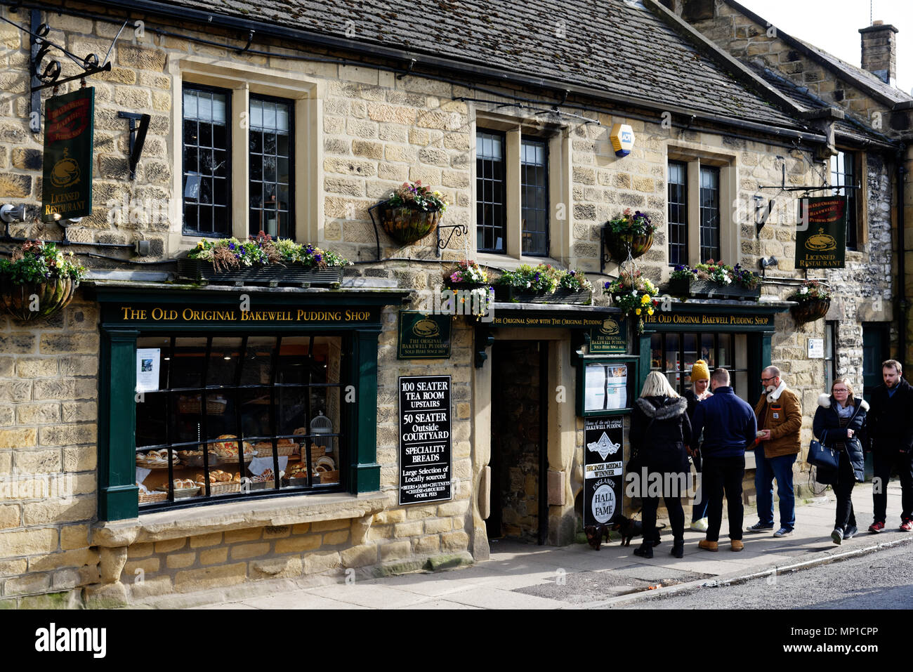 Die alten ursprünglichen Bakewell Pudding Shop in Bakewell, Derbyshire, England Stockfoto