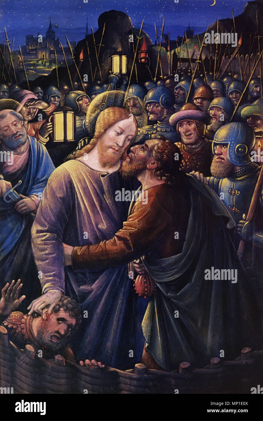 Der Kuß des Judas, Jean Bourdichon C. 1500 863 Marmottan Jean Bourdichon - Baiser de Judas (sans cadre) Stockfoto