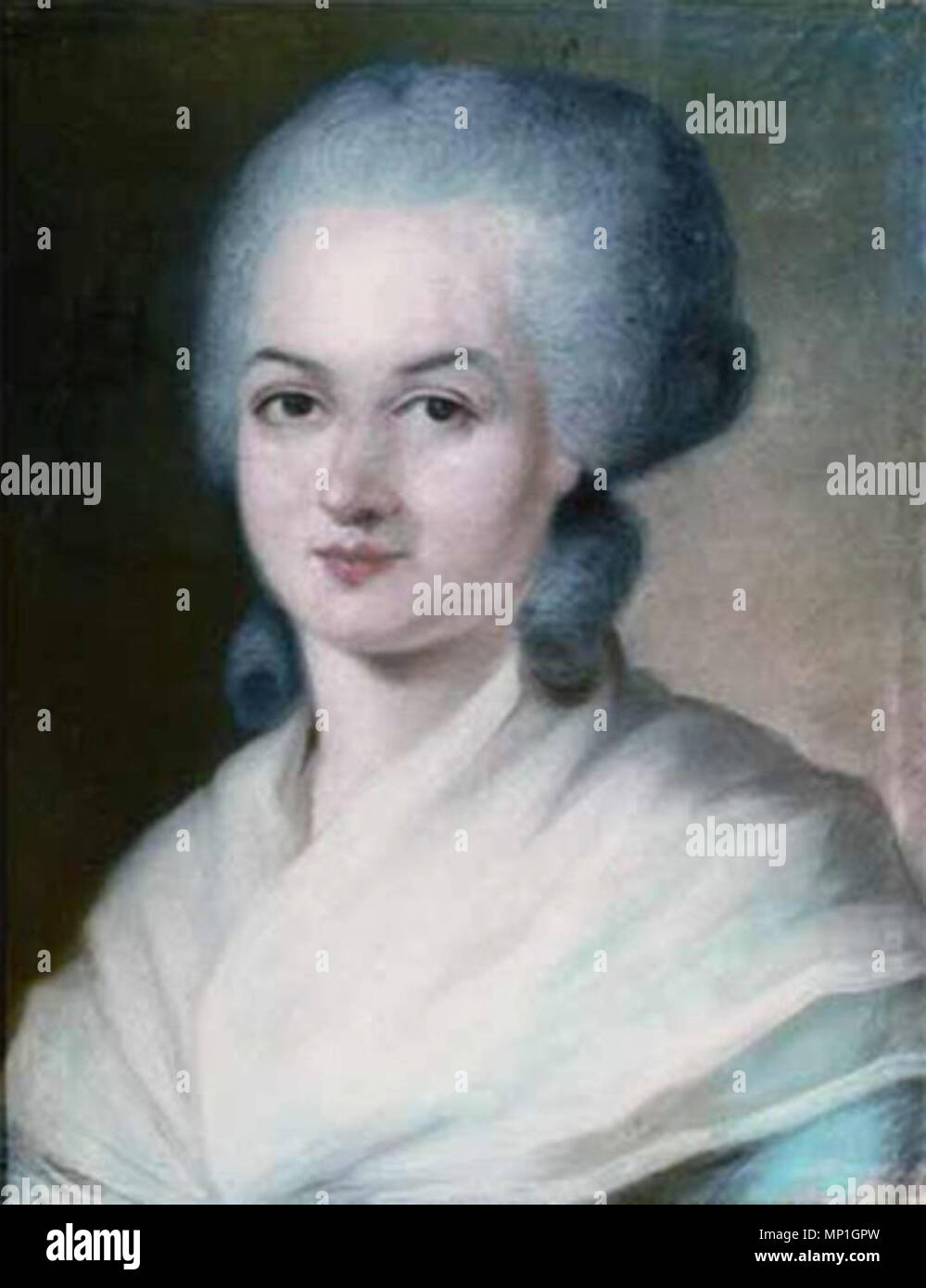 . Detail der Kucharski Portrait von Olympe de Gouge. 18. Alexandre Kucharski (1741-1819) 941 OlympeDeGouge Stockfoto