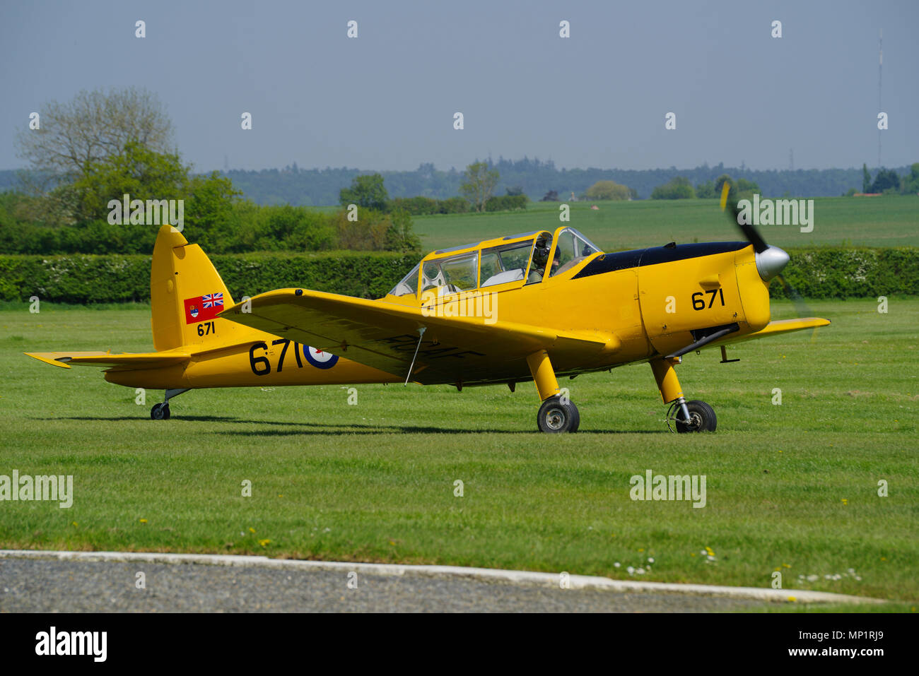 De Havilland DHC-1, Chipmunk RCAF 671, G-BNZC, Stockfoto