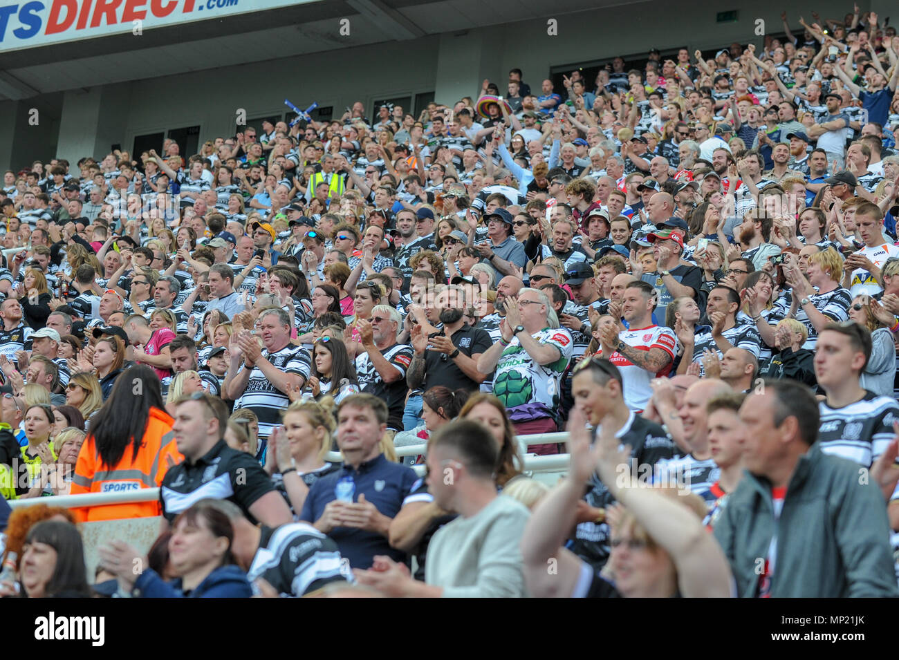 Newcastle, UK. 20. Mai 2018. Betfred Super League Magic Wochenende, Rumpf Kr v-Rumpf FC; Der Rumpf Gläubigen alles bereit für das Spiel: News Images/Alamy leben Nachrichten Stockfoto