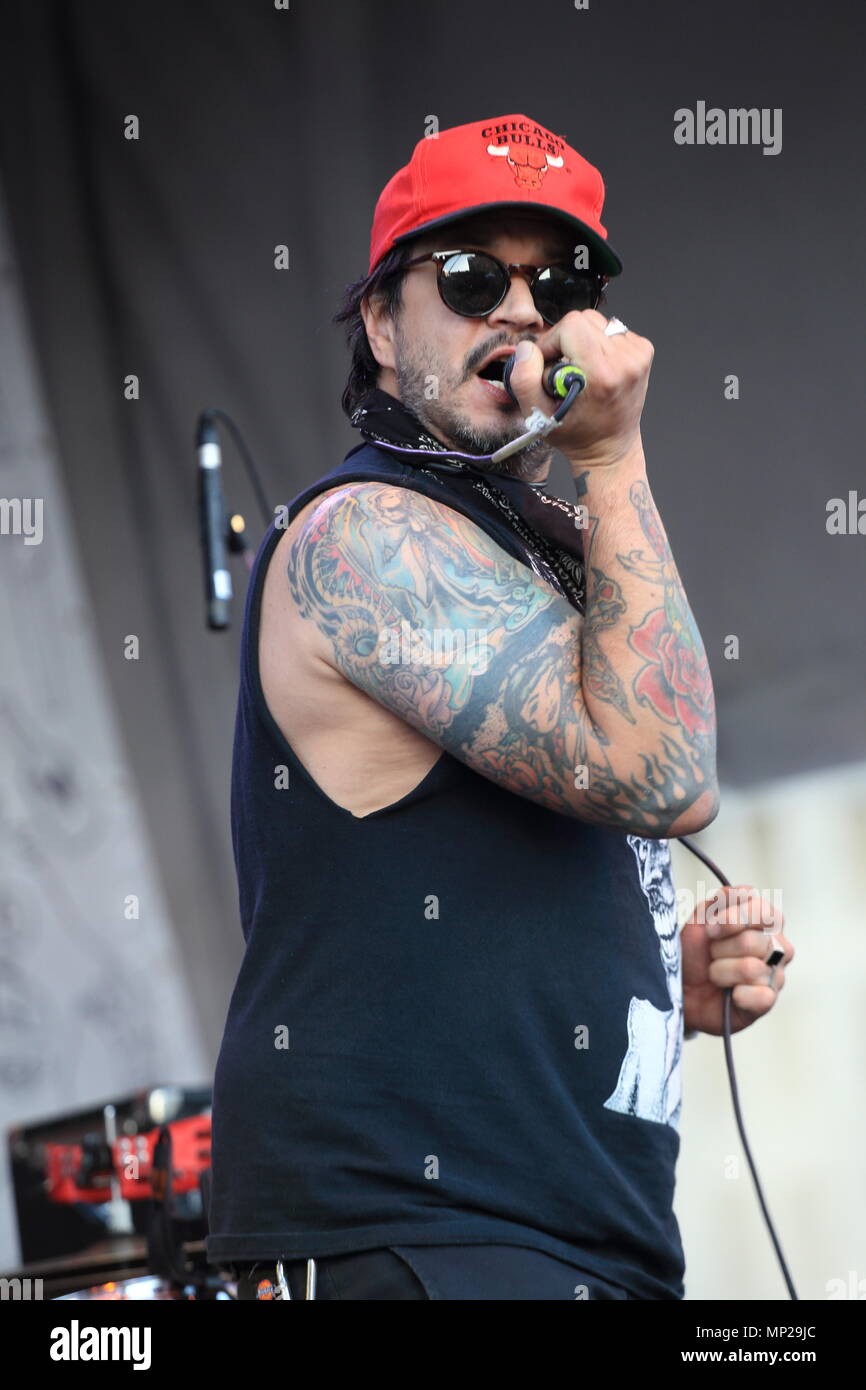 Montreal, Kanada. 20 Mai, 2018. Punk Rock Band Wir sind Wölfe am Pouzza fest in der Innenstadt von Montreal durchführen. Credit: Richard prudhomme/Alamy leben Nachrichten Stockfoto