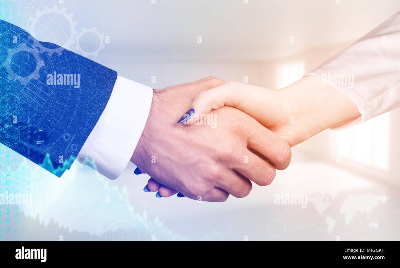 Business handshake als Symbol für die Partnerschaft Stockfoto