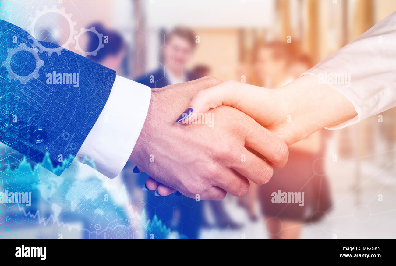 Business handshake als Symbol für die Partnerschaft Stockfoto