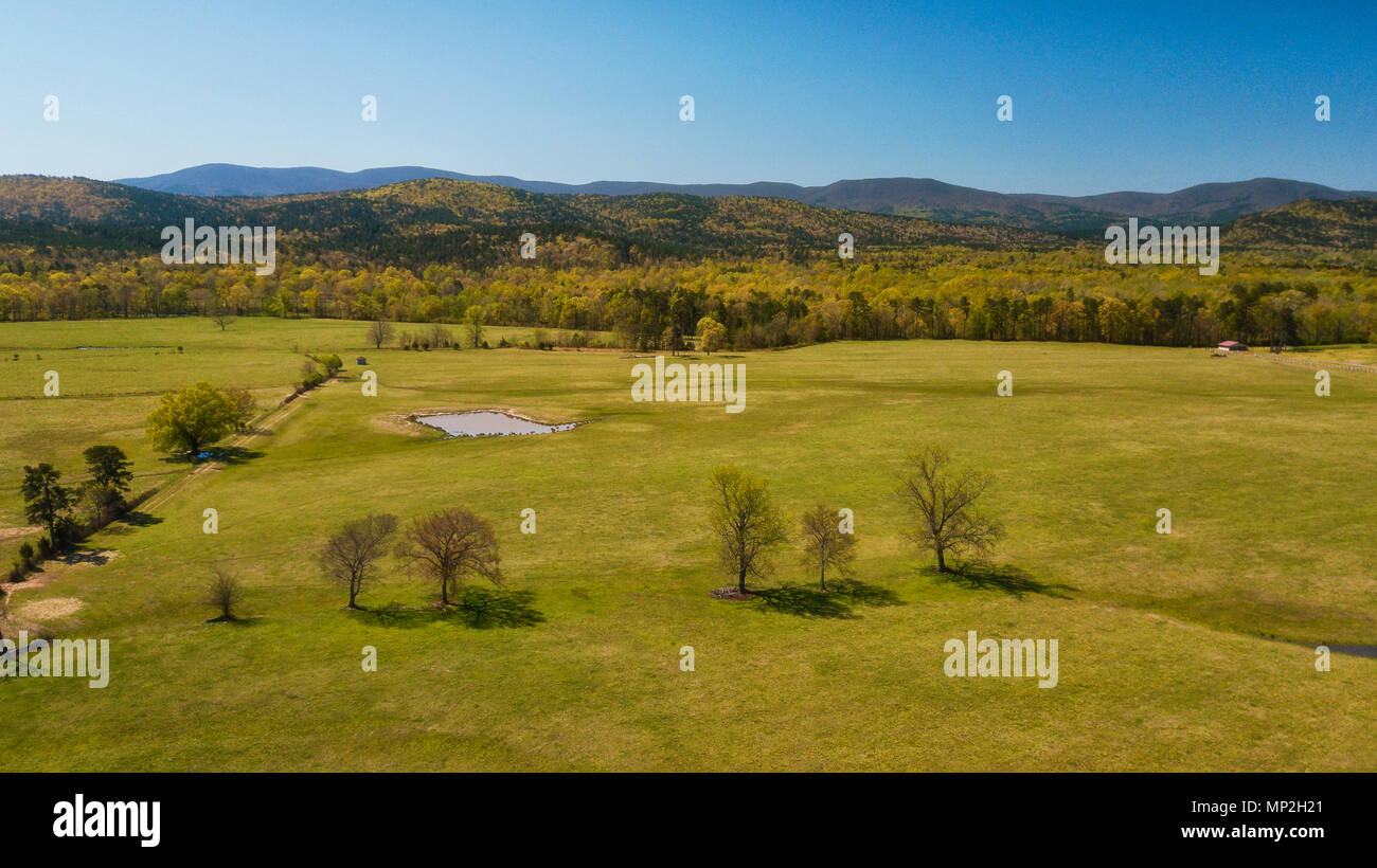 Eine Drohne Bild in Arkansas, USA Stockfoto