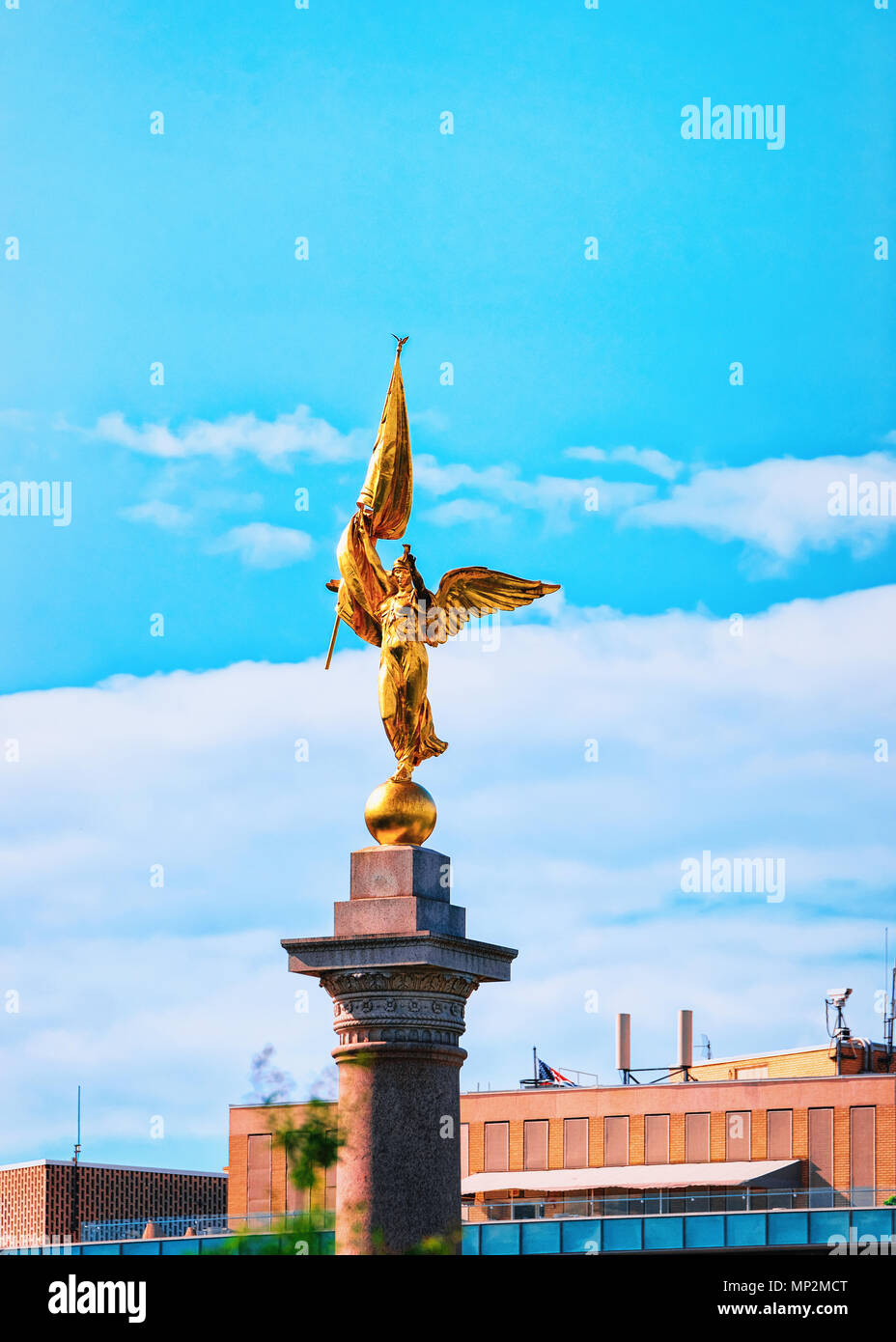 First Division Monument ist in der US-Hauptstadt Washington D.C. Die Statue ist zu jenen Menschen, die starben, während in Saint Infanterie mit dedizierten Stockfoto