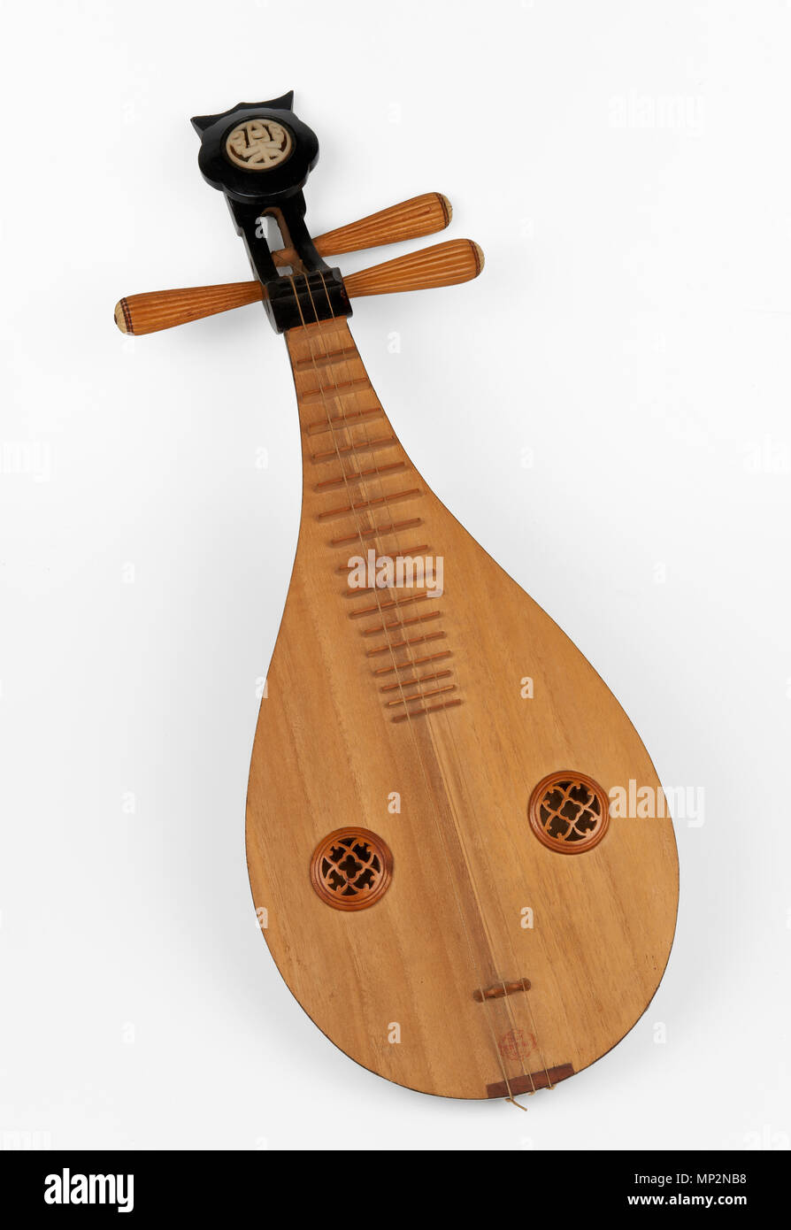 Eine liuqin drei Saiteninstrumenten, chinesische Laute Stockfoto