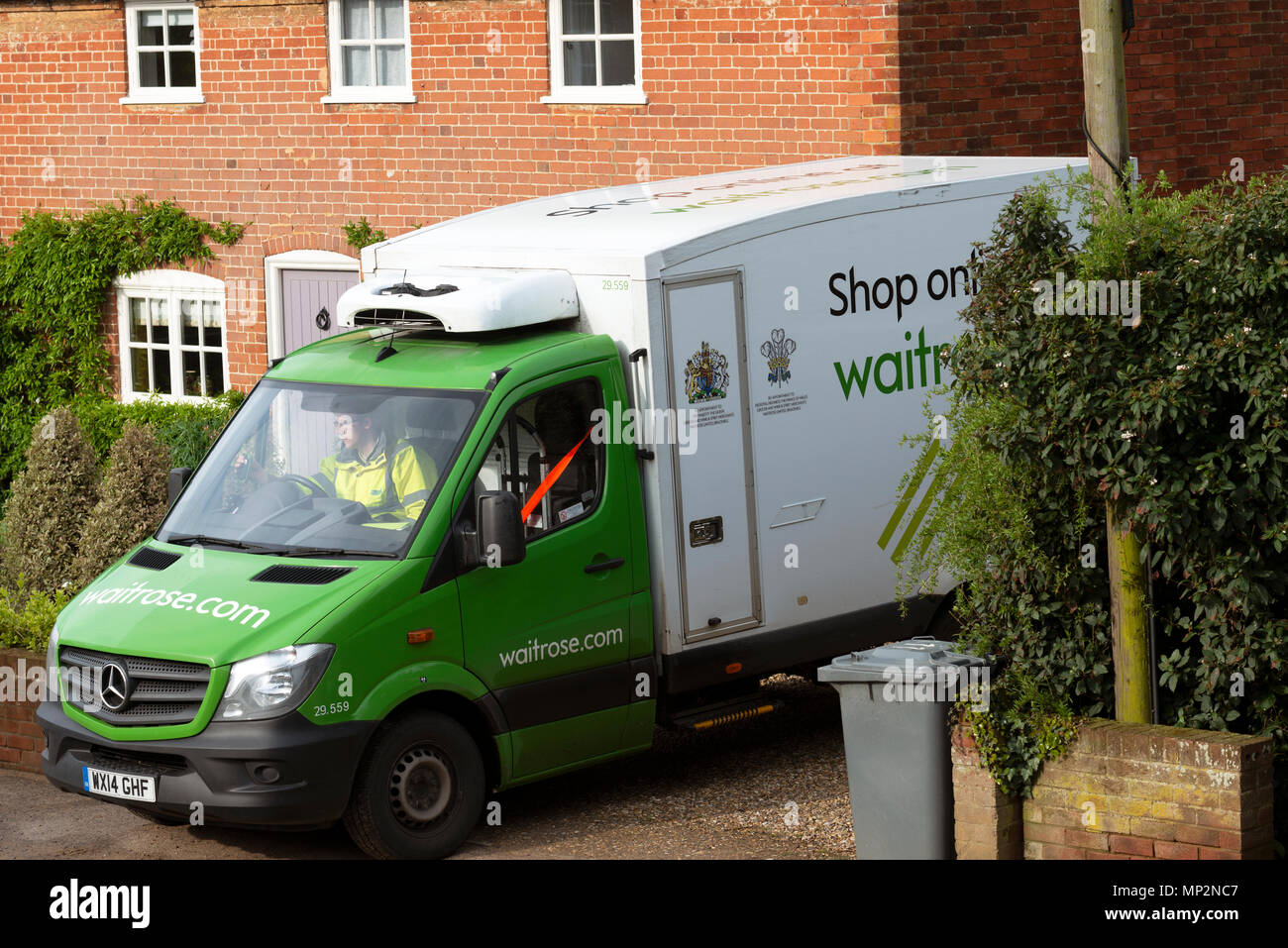 Waitrose Lieferwagen Stockfoto