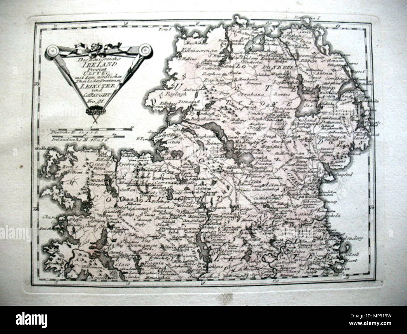 . English: des Königreichs Irland Provinz Ulster mit dem nördlichen Theile der Provinzen Leinster und Connaught. Nro. 091. Kolorierter Kupferstich. 1791. Franz Johann Joseph von Reilly (1766-1820) Alternative Namen Reilly, Franz Johann Joseph von Beschreibung österreichischer Verleger und Schriftsteller Geburtsdatum / Tod 18. August 1766 vom 6. Juli 1820 Ort der Geburt / Tod Wien Wien Zeitraum 1790 - 1800 Standort Wien Behörde: Q 113944 VIAF: 102371035 ISNI: 0000 0001 1839 240 X LCCN: 88624007 n GND: 118748017 SUDOC: 158784243 WorldCat 851 Karte von Irland im Jahre 1791 von Reilly 09. Stockfoto