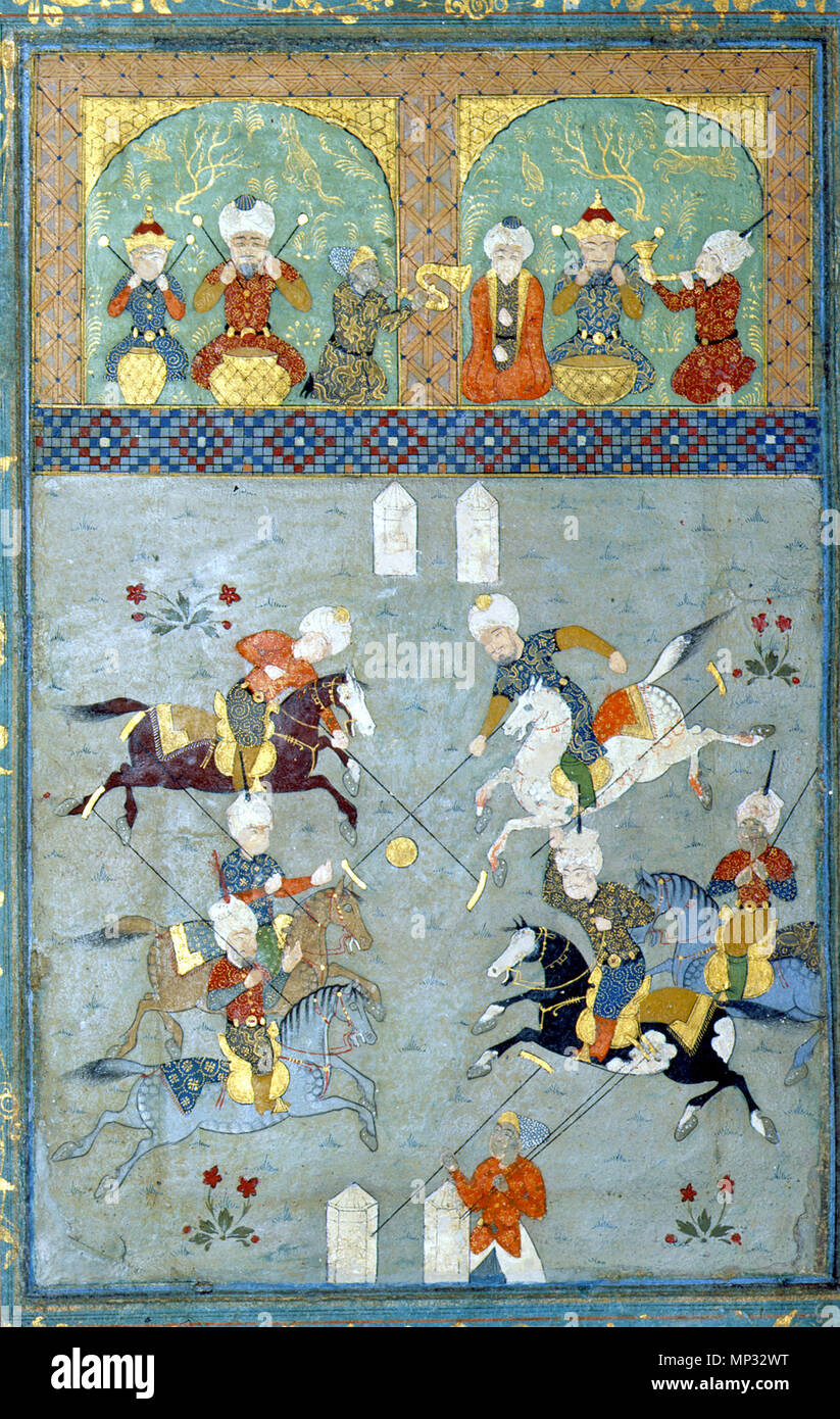 . Englisch: Serie Titel: [Unbekannter Manuskript] Erstellungsdatum: Ca. 1555 Display Abmessungen: 6 7/8 x 4 17/32 in. (17,5 cm x 11,5 cm) Kreditlinie: Edwin Binney 3 Sammlung Beitritt Artikelnummer: 1990.471 Sammlung: <a href='Http://www.sdmart.org/art/our-collection/asian-art' rel='nofollow'> Die San Diego Museum der Kunst</a>. 6. September 2011, 14:05:48. Englisch: thesandiegomuseumofartcollection 1126 Sechs polo Spieler auf dem Feld (6124510161) Stockfoto
