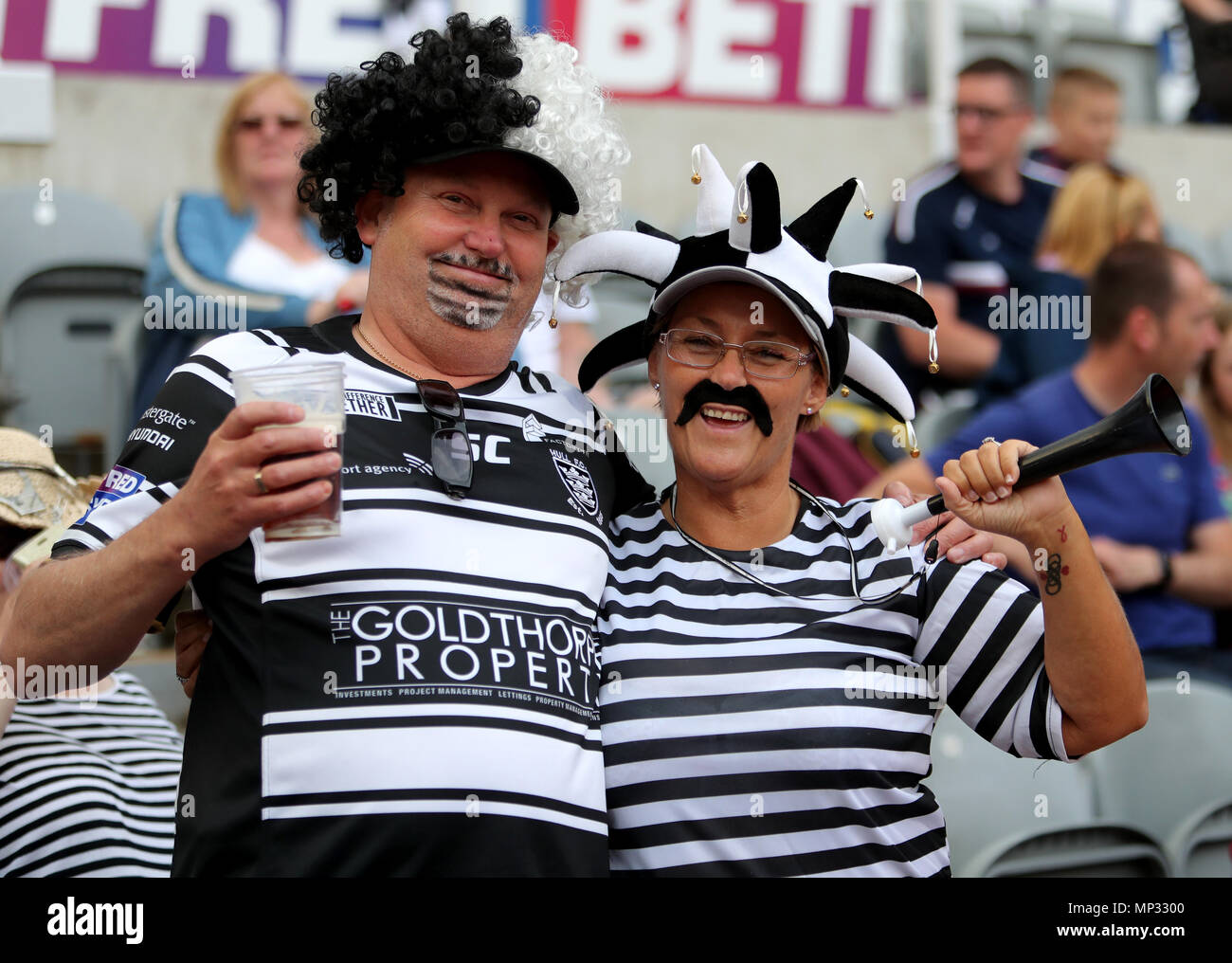 Rumpf FC Fans während der Betfred Super League, magische Wochenende in St James' Park, Newcastle. Stockfoto